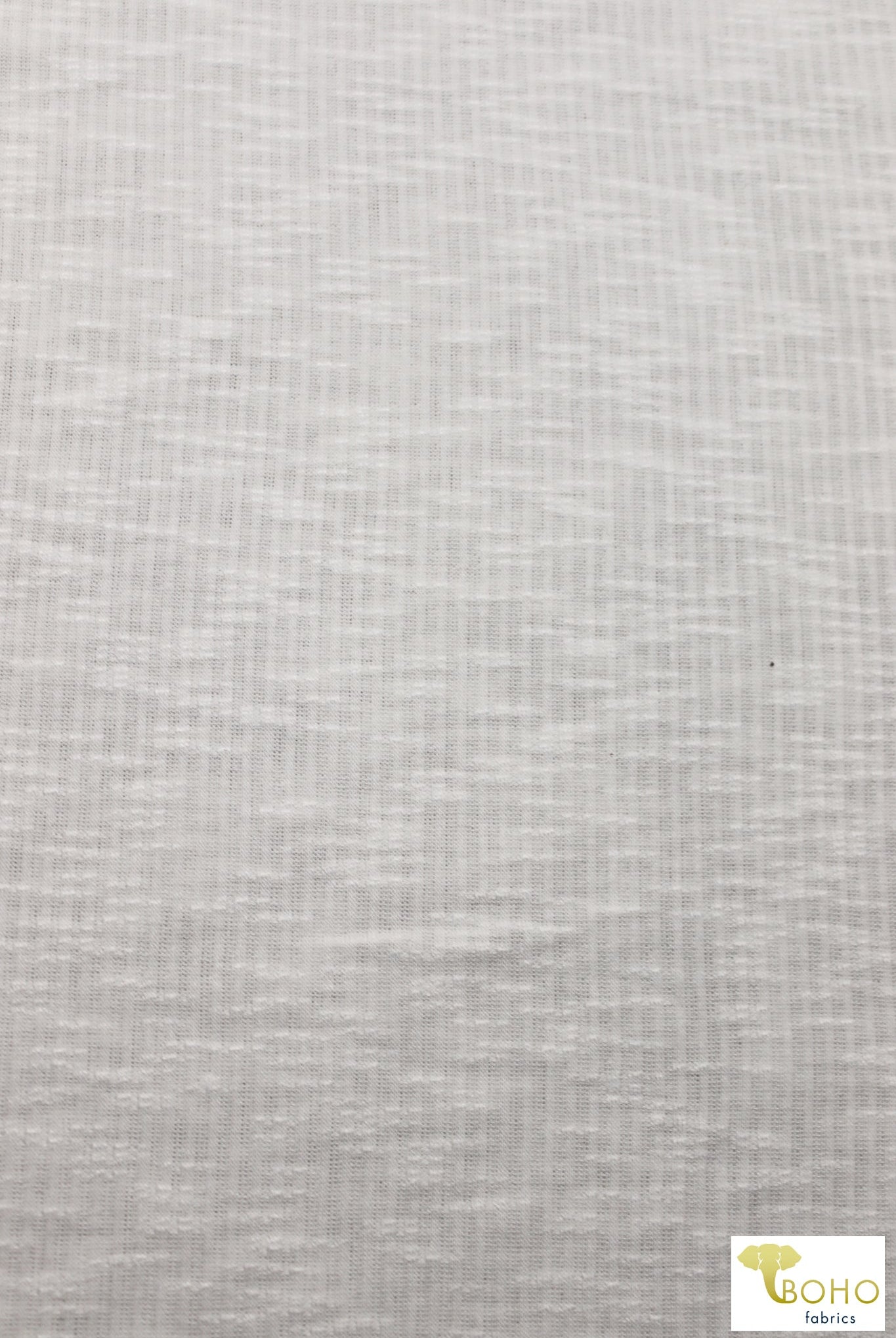 Mother of Pearl Ivory, Slub Rib Knit - Boho Fabrics