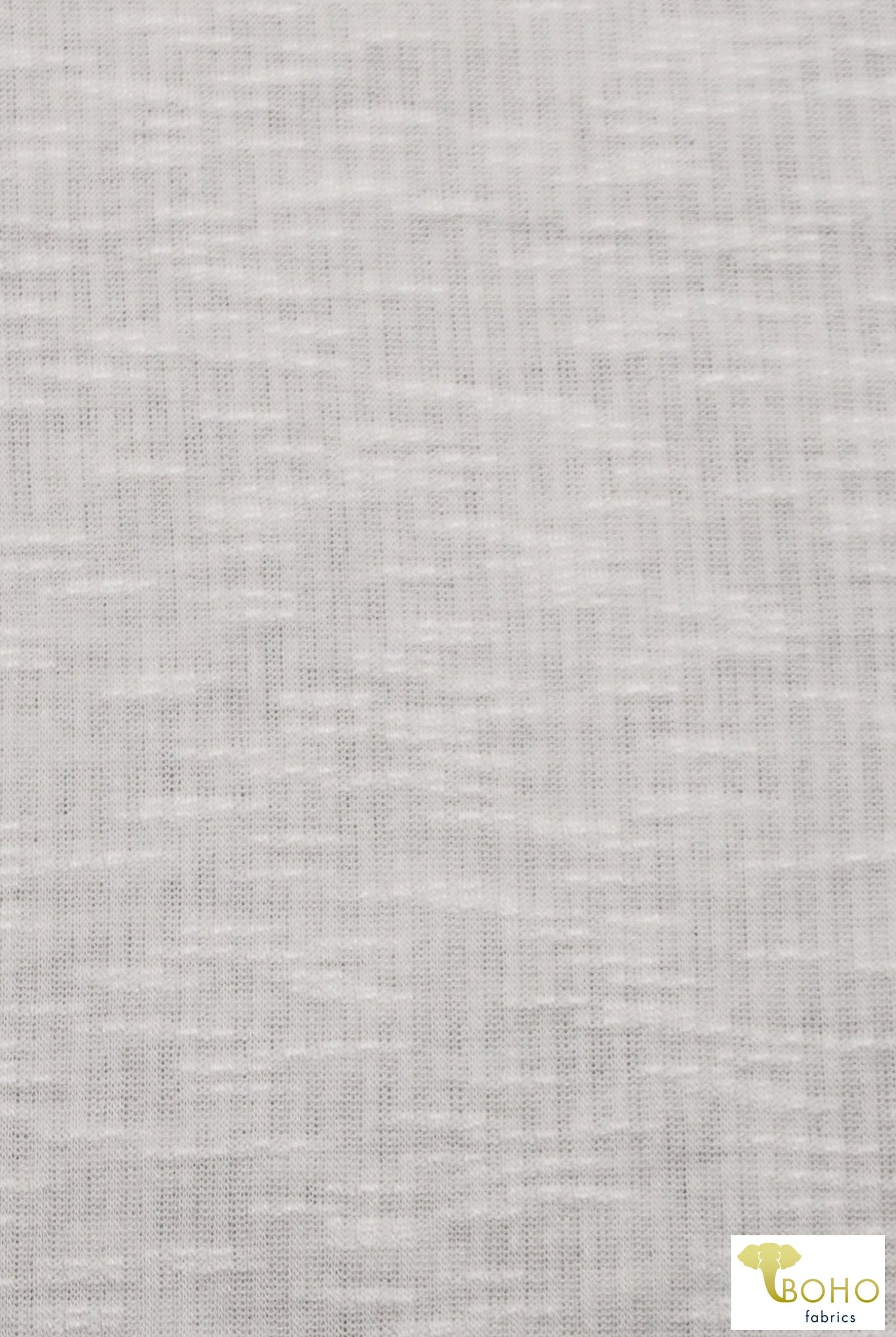Mother of Pearl Ivory, Slub Rib Knit - Boho Fabrics