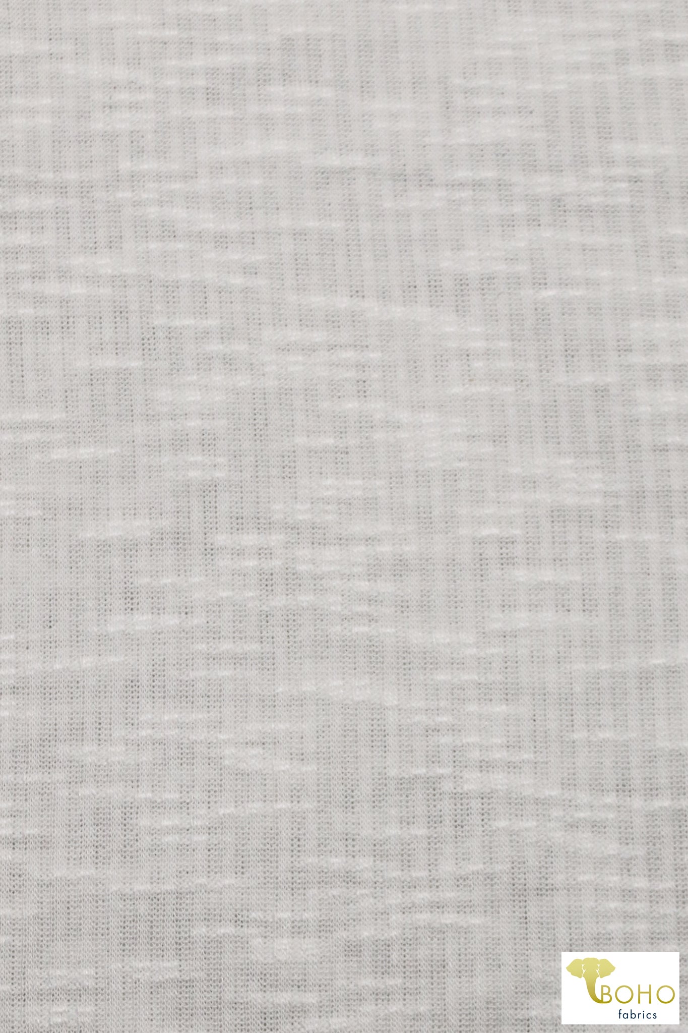 Mother of Pearl Ivory, Slub Rib Knit - Boho Fabrics