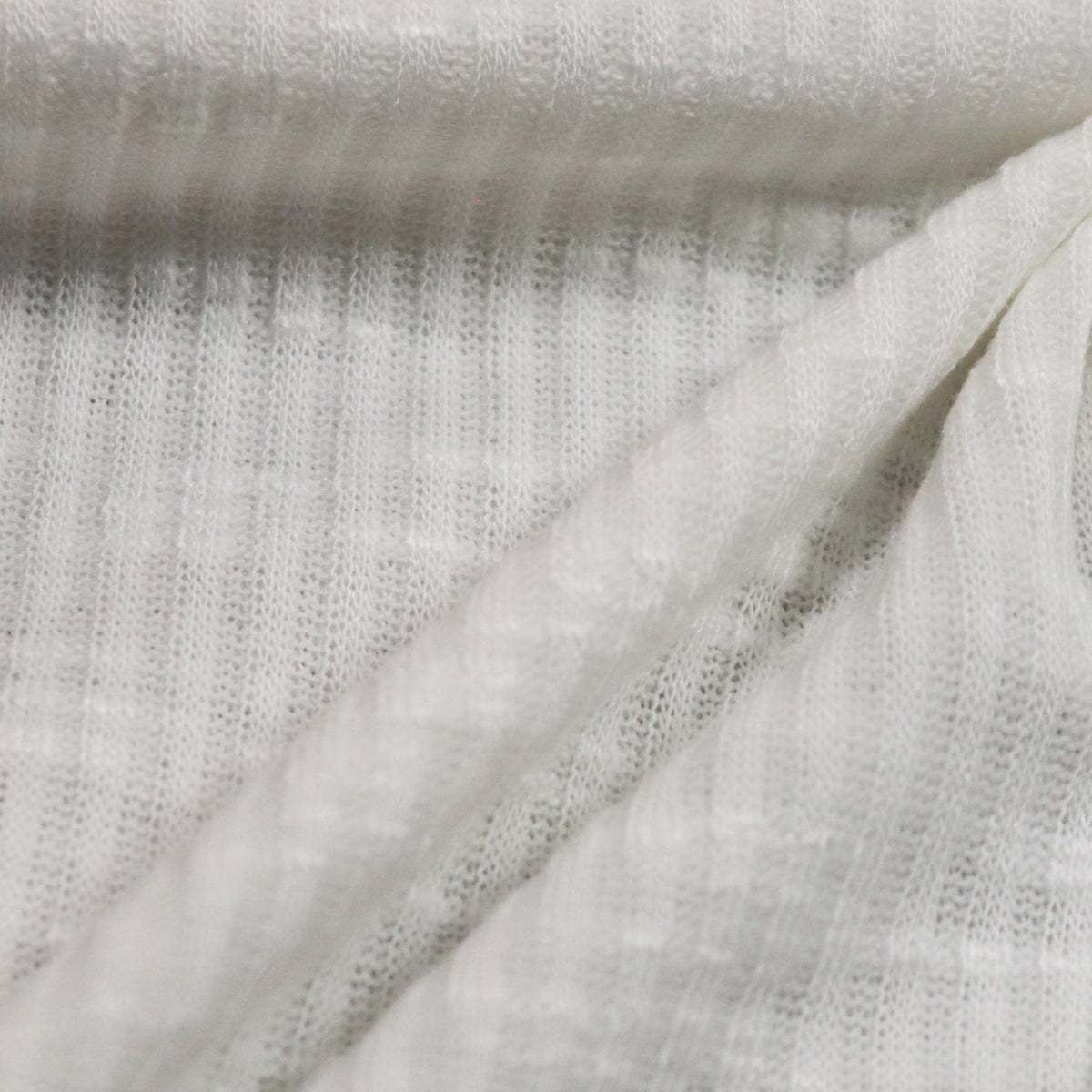 Last Cuts, Mother of Pearl Ivory, Slub Rib Knit – Boho Fabrics