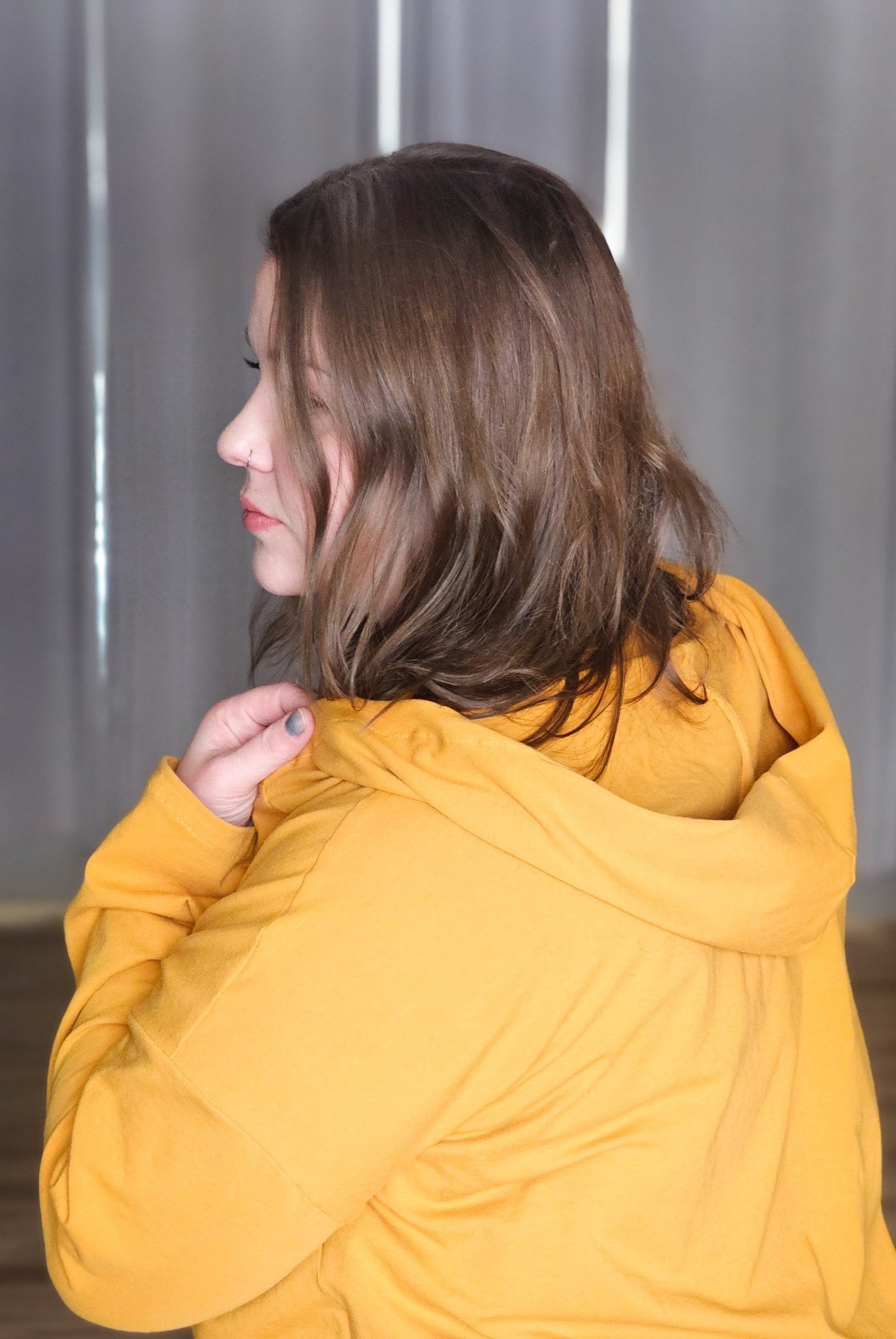 Mustard Yellow, Solid Cotton Spandex Fabric - Boho Fabrics - Cotton Spandex Solid Fabric