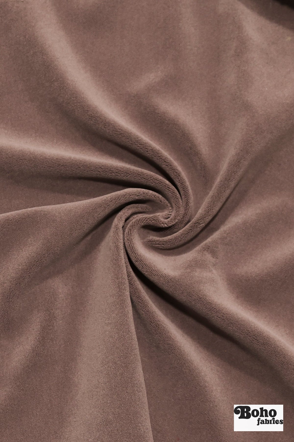 Muted Mushroom Taupe, Velveteen Woven Fabric - Boho Fabrics - Home Dec. & Upholstery Fabric