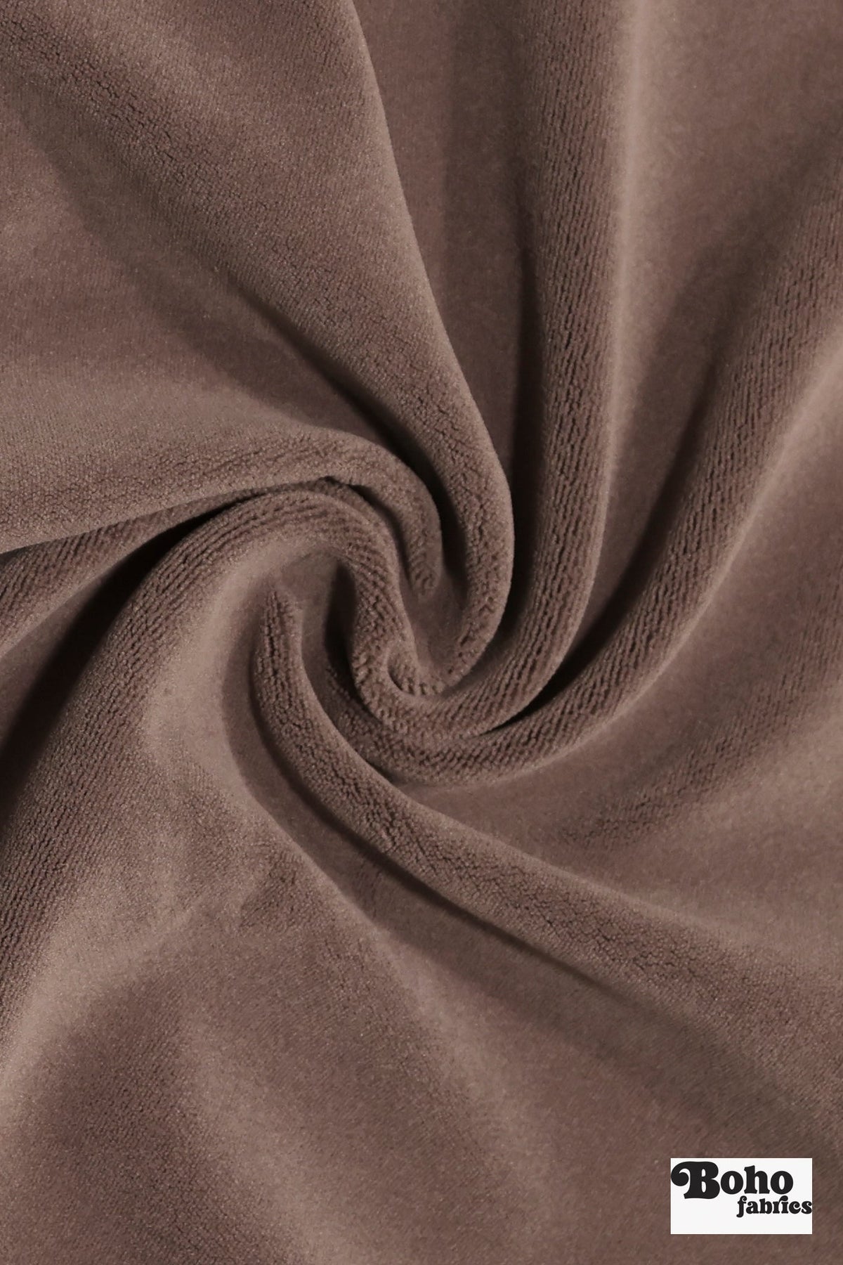 Muted Mushroom Taupe, Velveteen Woven Fabric - Boho Fabrics - Home Dec. & Upholstery Fabric