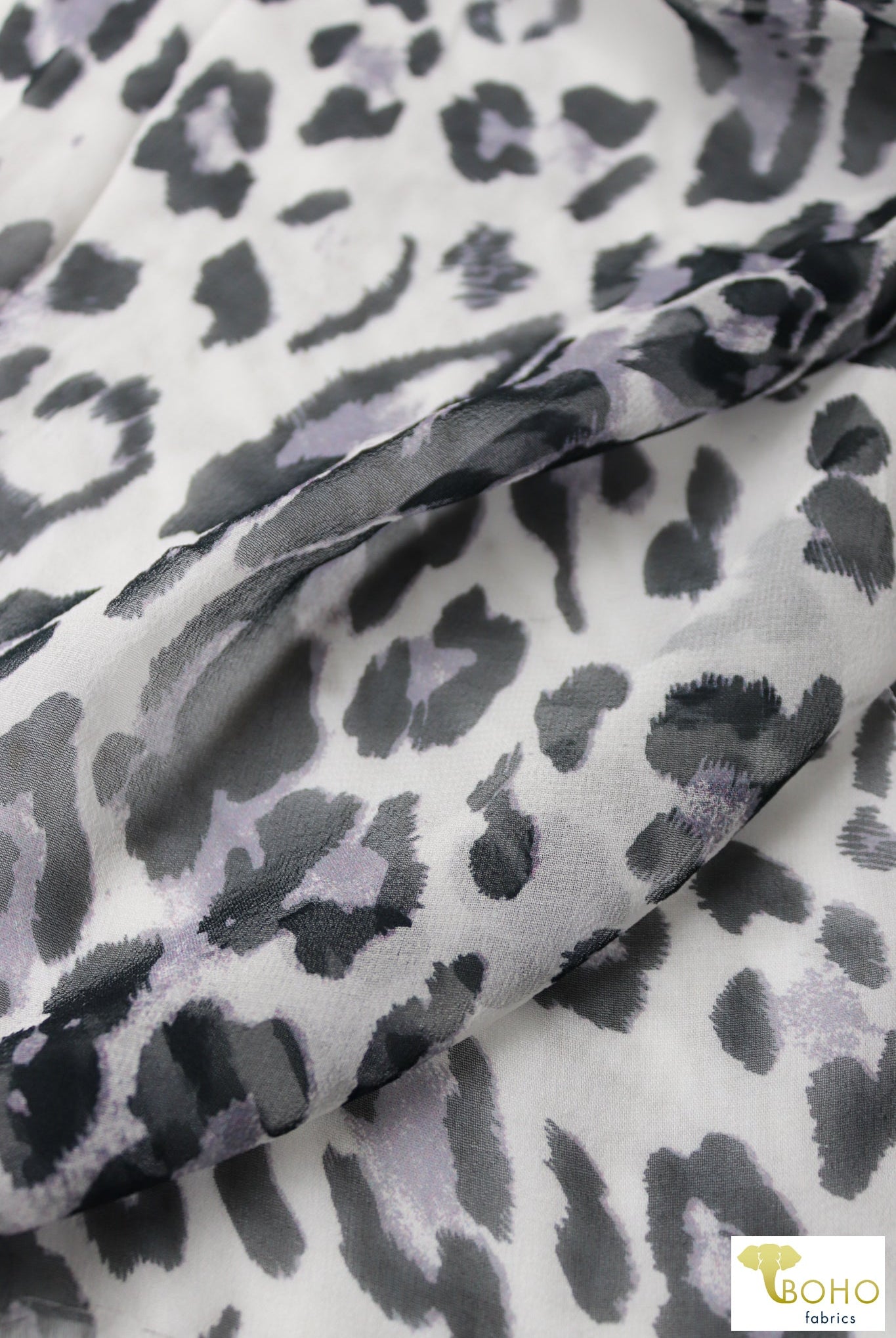 Mystic Leopard, Silk Chiffon Woven. SILK-132 - Boho Fabrics