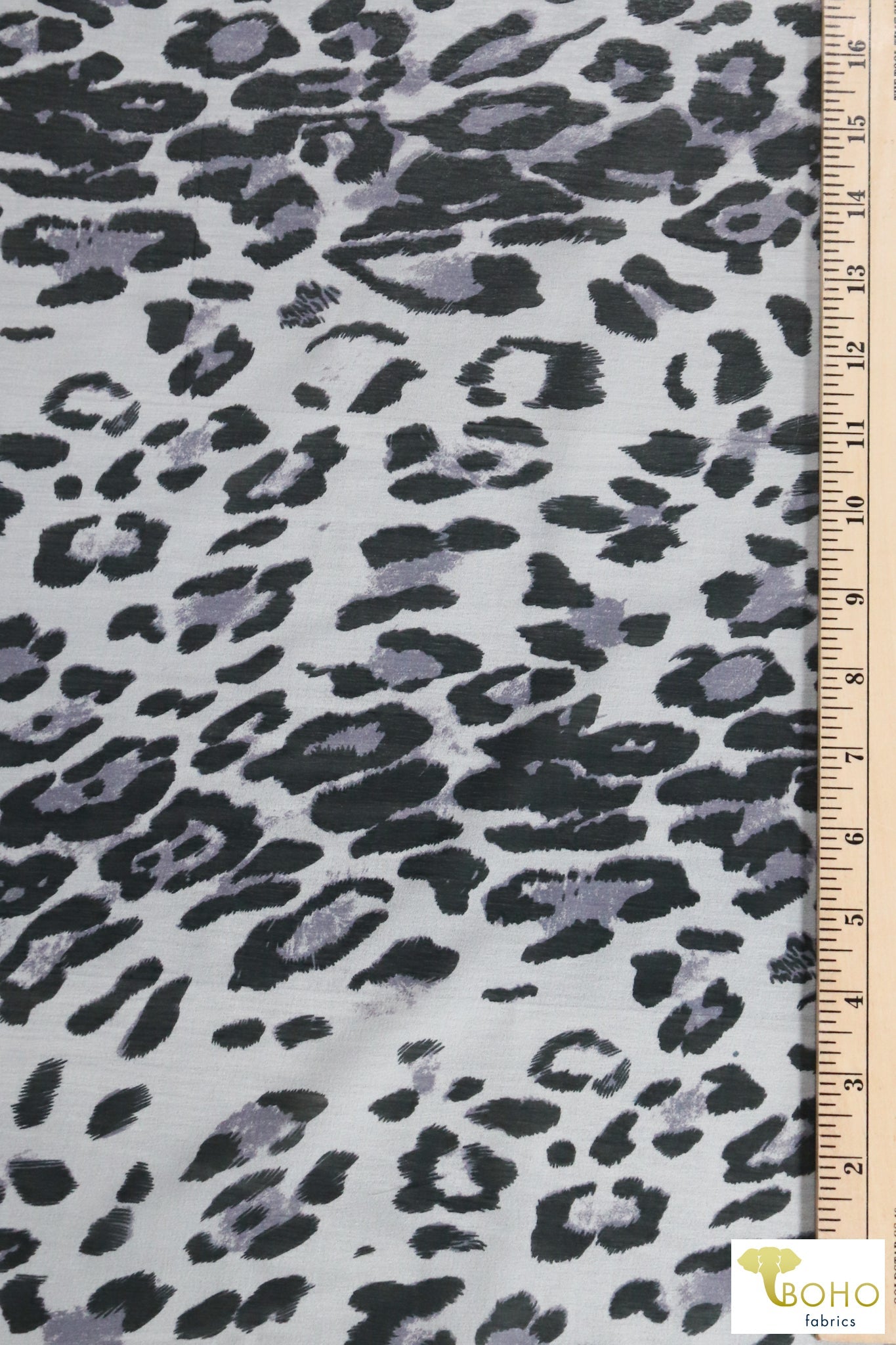 Mystic Leopard, Silk Chiffon Woven. SILK-132 - Boho Fabrics