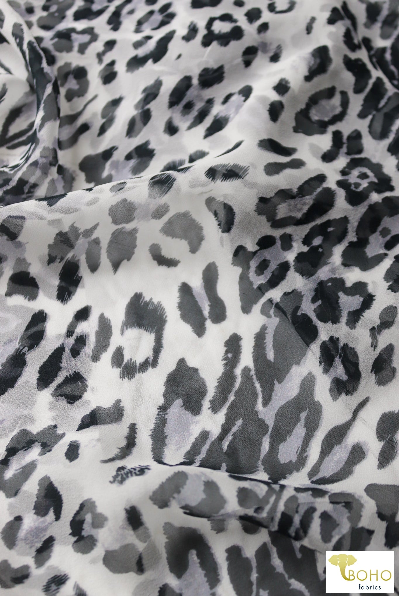 Mystic Leopard, Silk Chiffon Woven. SILK-132 - Boho Fabrics