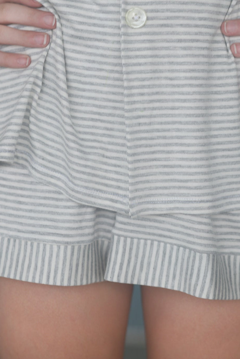 Narrow Gray Stripes, Rayon Spandex Knit Fabric - Boho Fabrics - Rayon Jersey Prints, Knit Fabric
