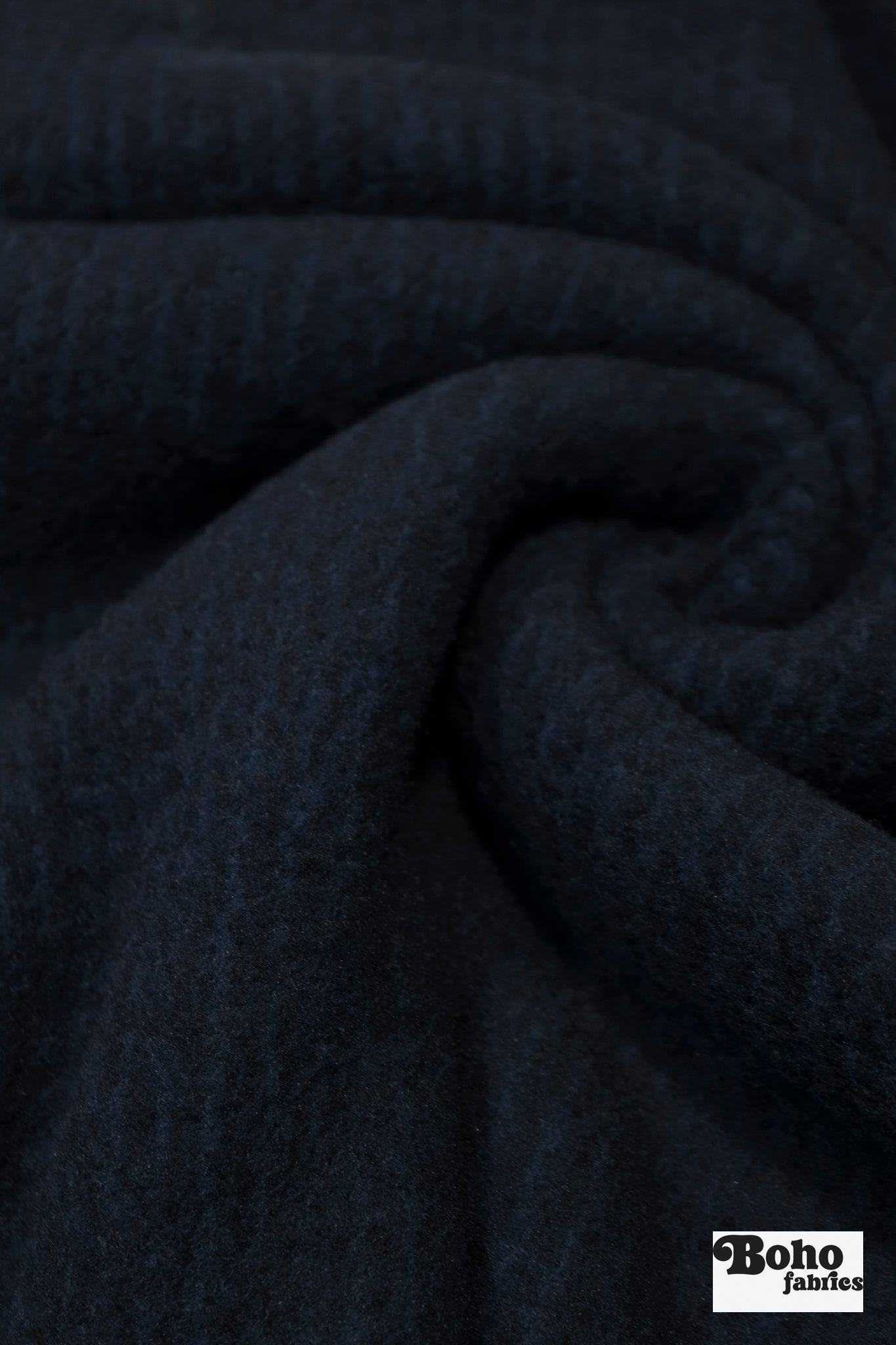 Navy Blue Heather, High Loft Fleece Fabric by Polartec. - Boho Fabrics - Performance Fabrics