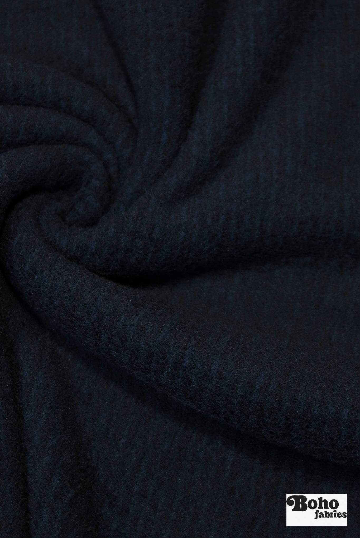 Navy Blue Heather, High Loft Fleece Fabric by Polartec. - Boho Fabrics - Performance Fabrics