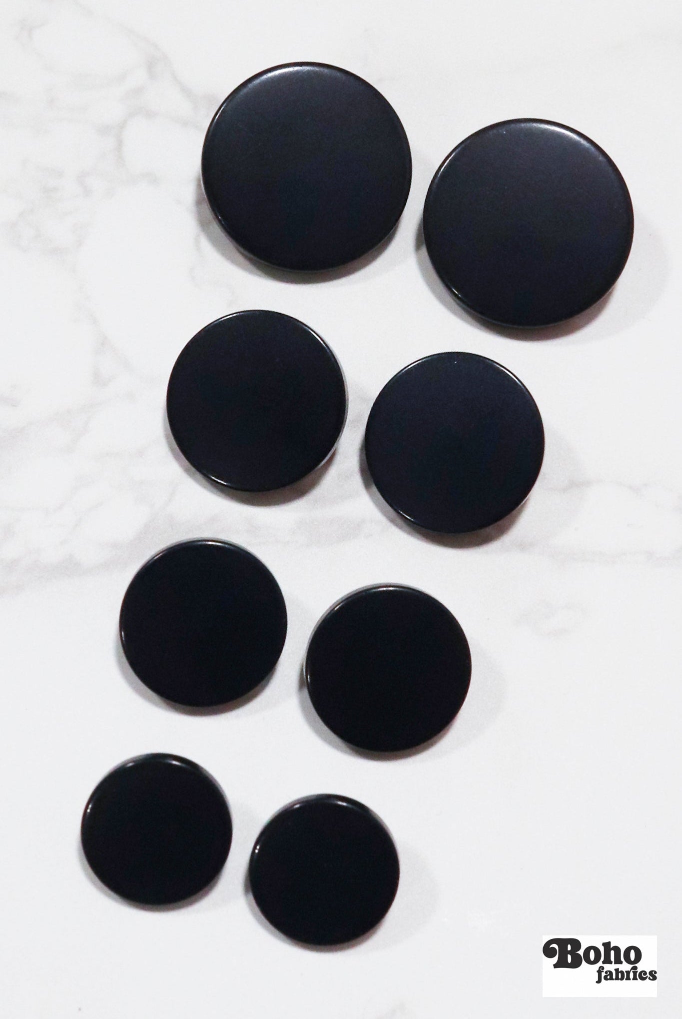 Navy Blue, Mod Gambit, Shank Button. Available in 15mm, 18mm, 20mm, 25mm - Boho Fabrics - Buttons & Snaps