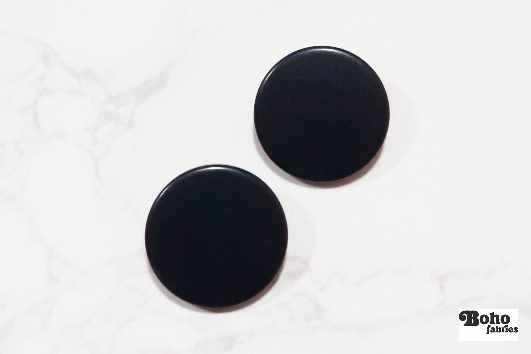 Navy Blue, Mod Gambit, Shank Button. Available in 15mm, 18mm, 20mm, 25mm - Boho Fabrics - Buttons & Snaps