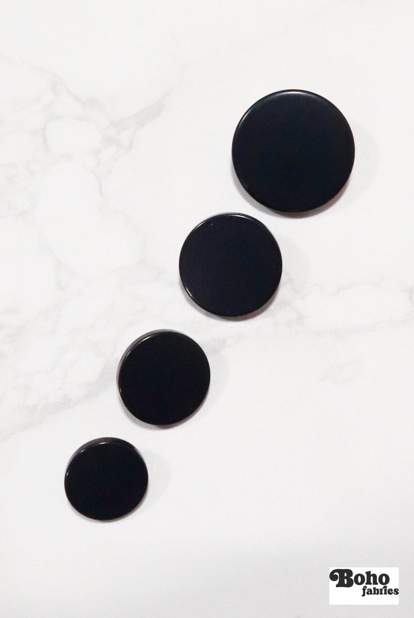 Navy Blue, Mod Gambit, Shank Button. Available in 15mm, 18mm, 20mm, 25mm - Boho Fabrics - Buttons & Snaps