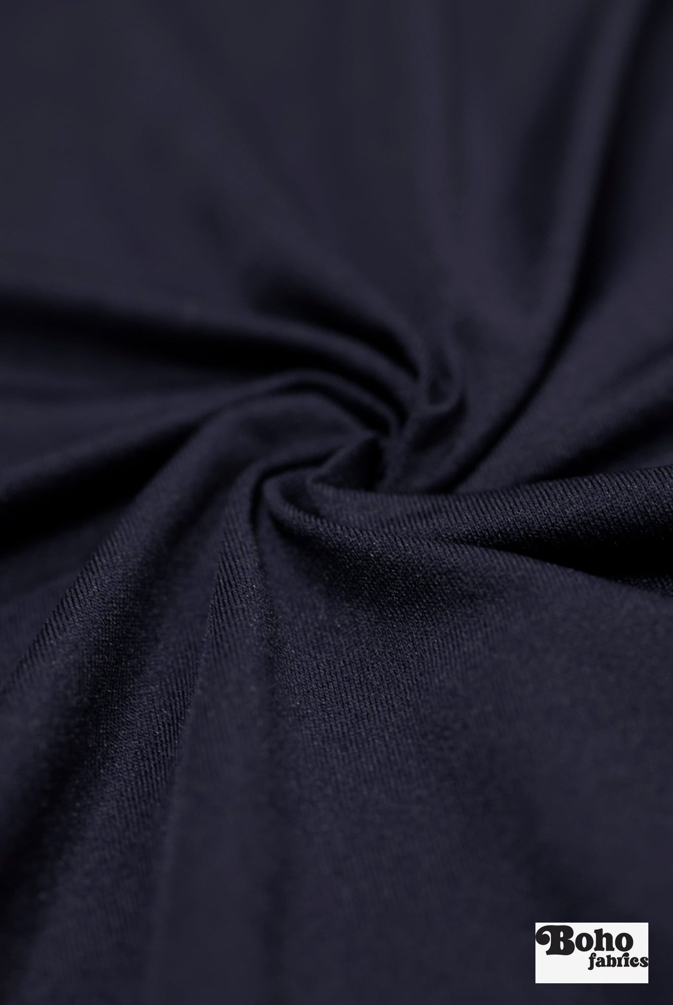 Navy Blue, Nylon Stretch Lining Knit Fabric - Boho Fabrics - Lining