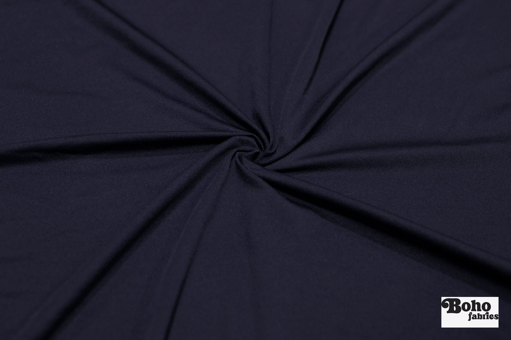 Navy Blue, Nylon Stretch Lining Knit Fabric - Boho Fabrics - Lining