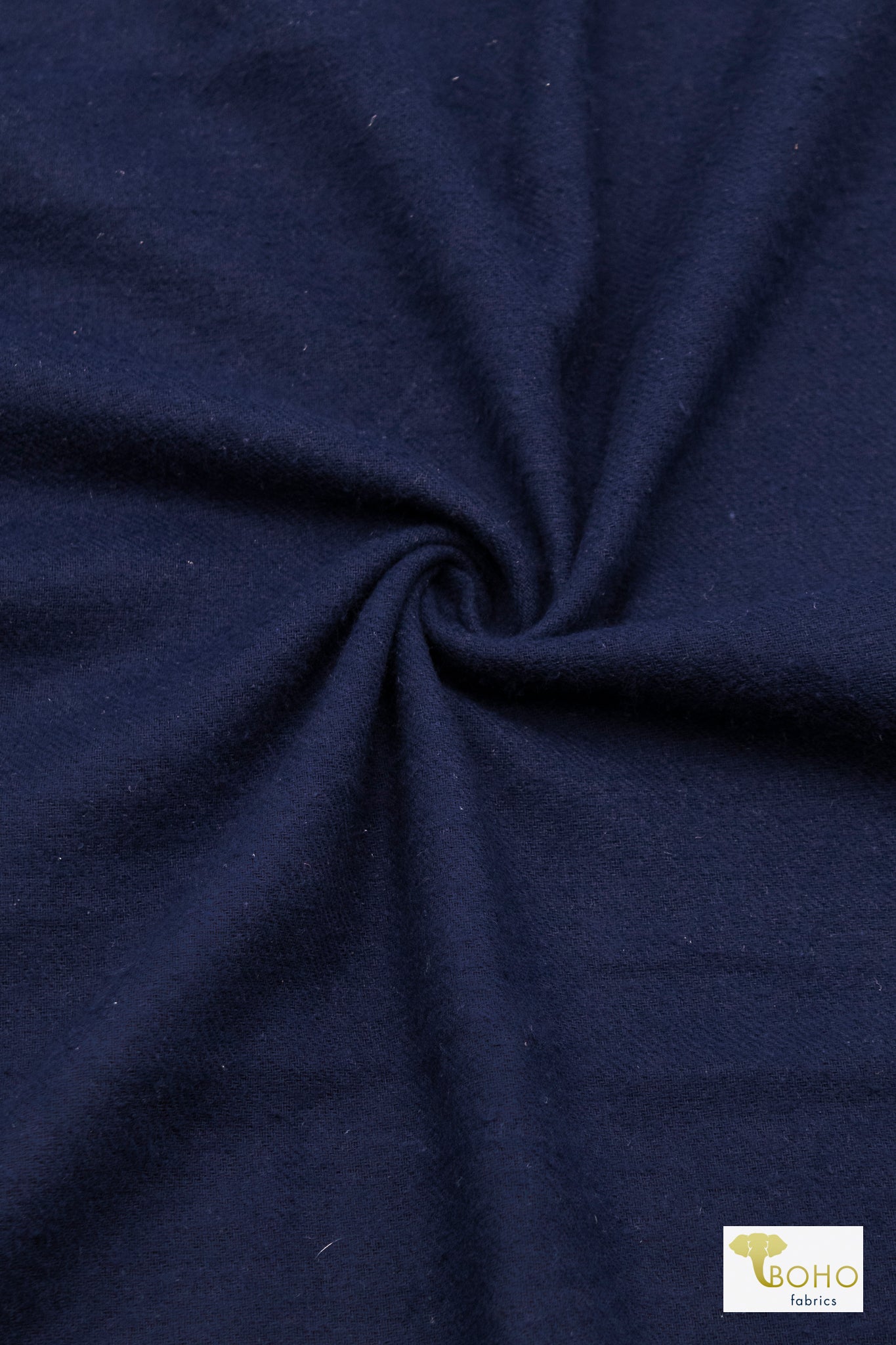Navy Brushed, Twill Woven Fabric - Boho Fabrics - Twill, Woven