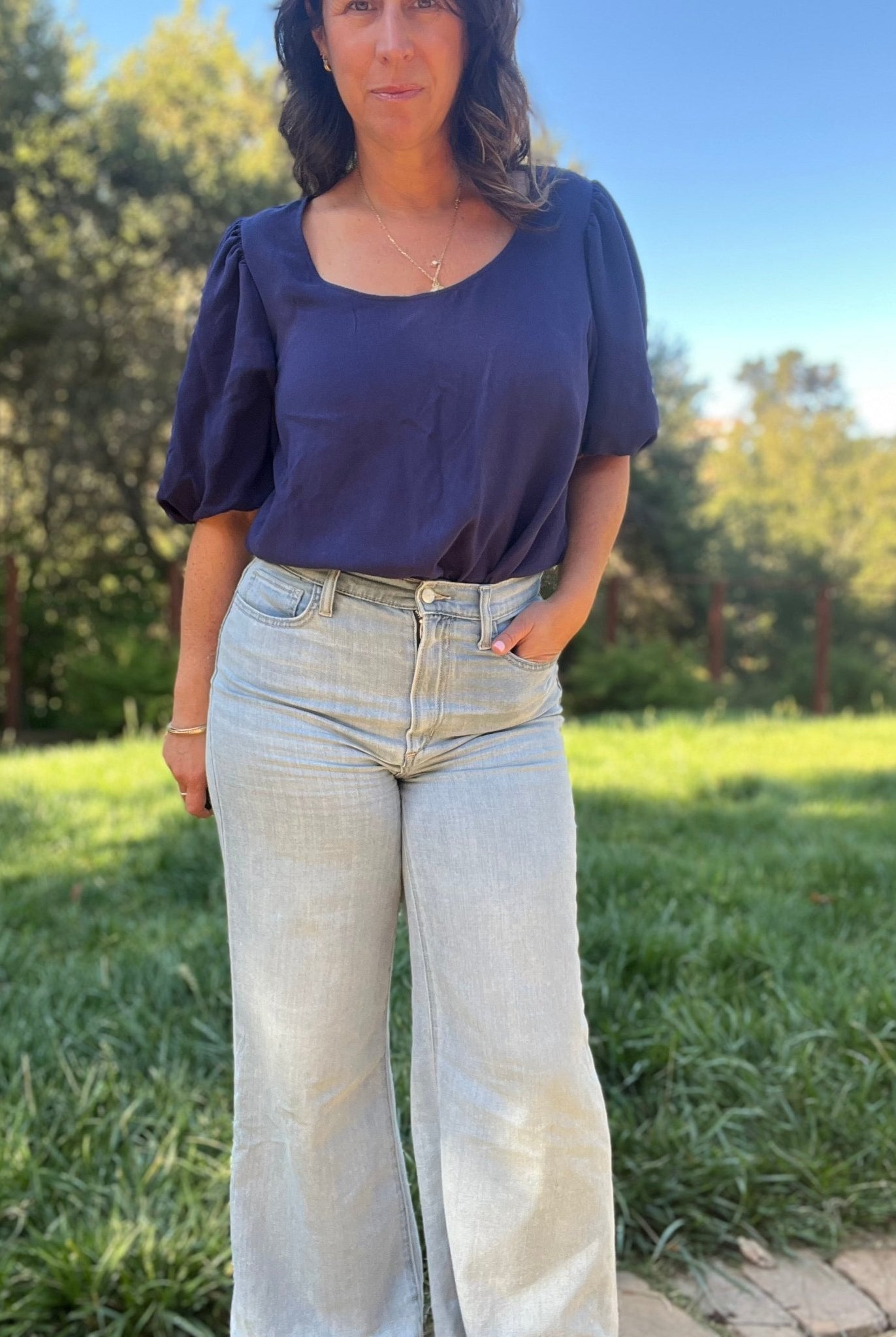 Navy Challis, Woven Fabric - Boho Fabrics - Challis, Woven