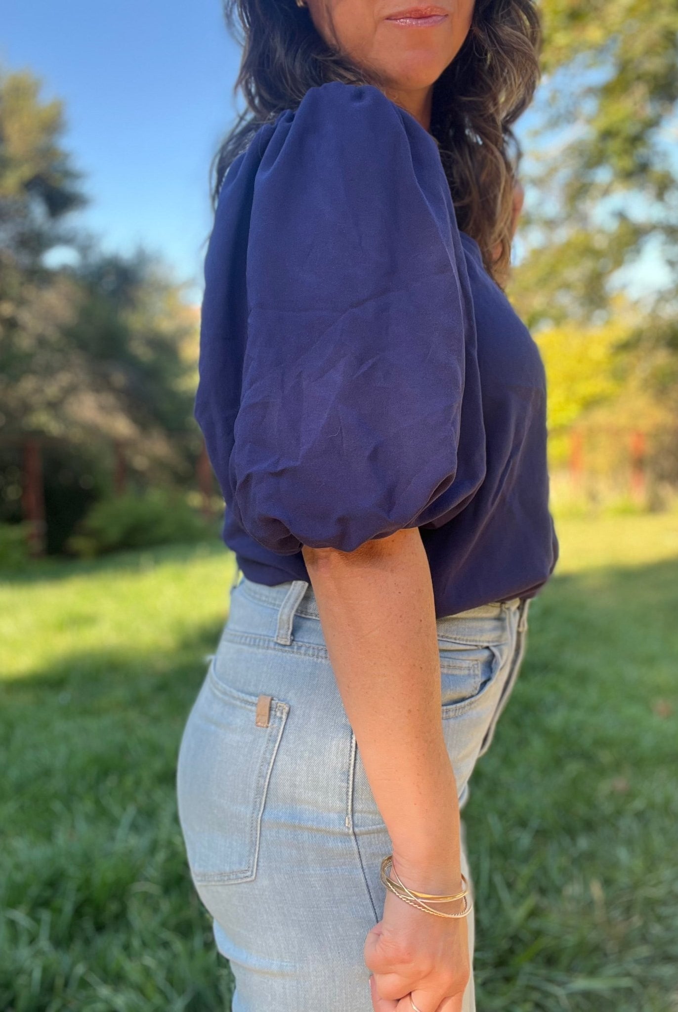 Navy Challis, Woven Fabric - Boho Fabrics - Challis, Woven