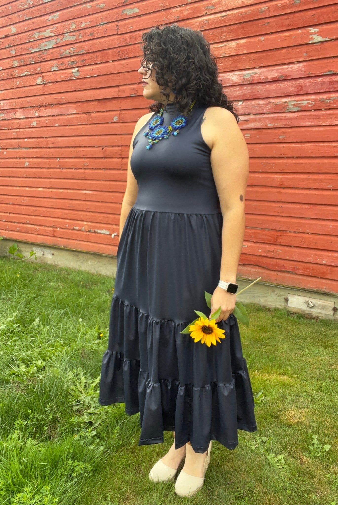 Navy Coated, Athletic Knit - Boho Fabrics - Athletic Knit Fabric