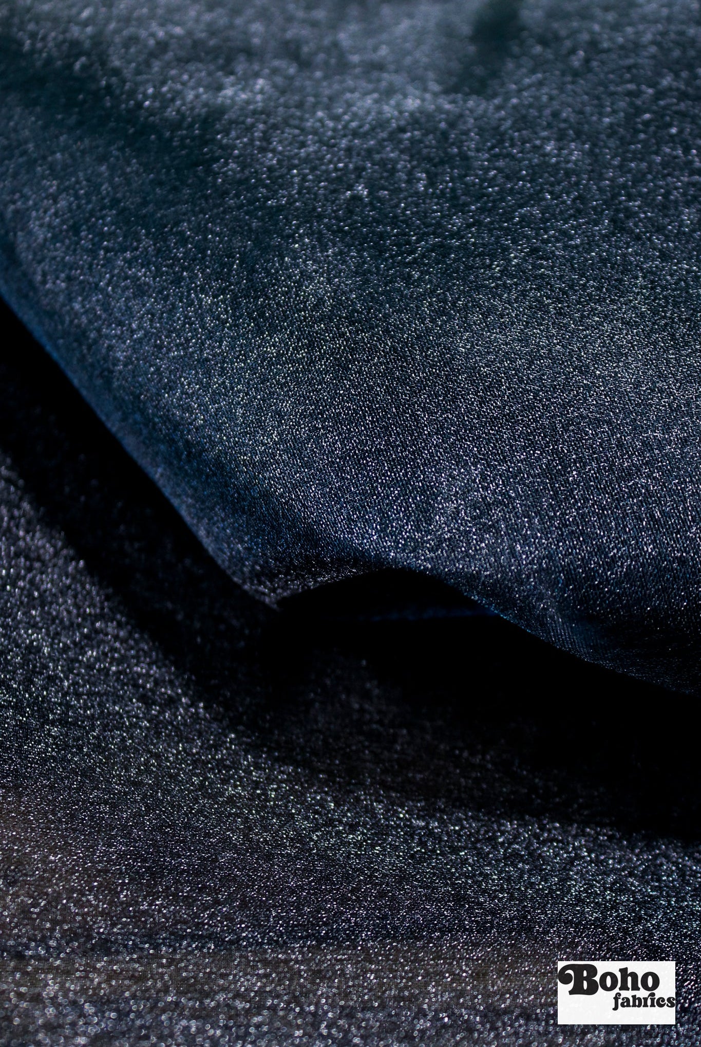 Navy, Organza Shimmer, Woven Fabric - Boho Fabrics - Organza, Woven Fabric