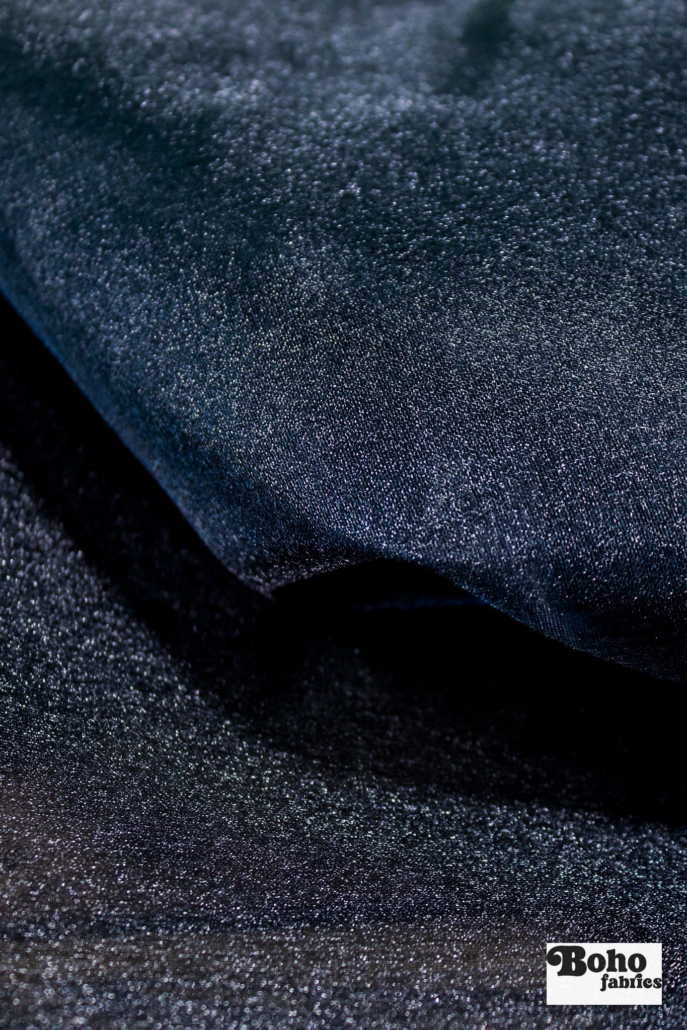 Navy, Organza Shimmer, Woven Fabric - Boho Fabrics - Organza, Woven Fabric