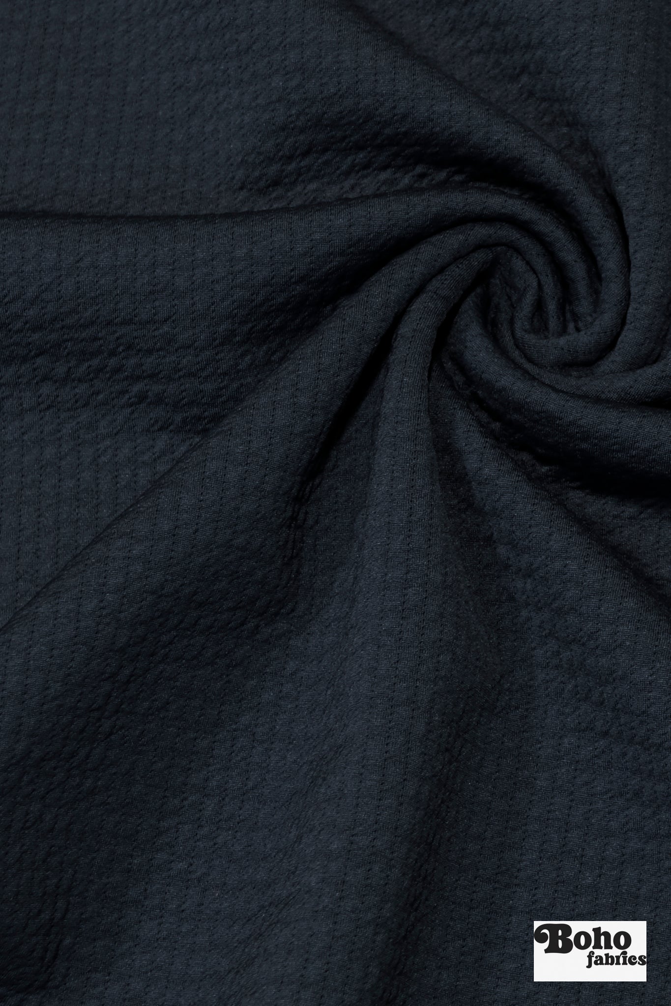 Navy Polartec Power Air. Insulating Eco - Friendly, Performance Knit Fabric - Boho Fabrics - Performance Fabrics