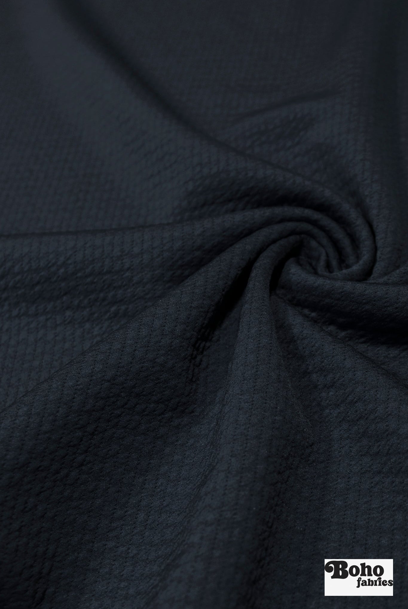 Navy Polartec Power Air. Insulating Eco - Friendly, Performance Knit Fabric - Boho Fabrics - Performance Fabrics