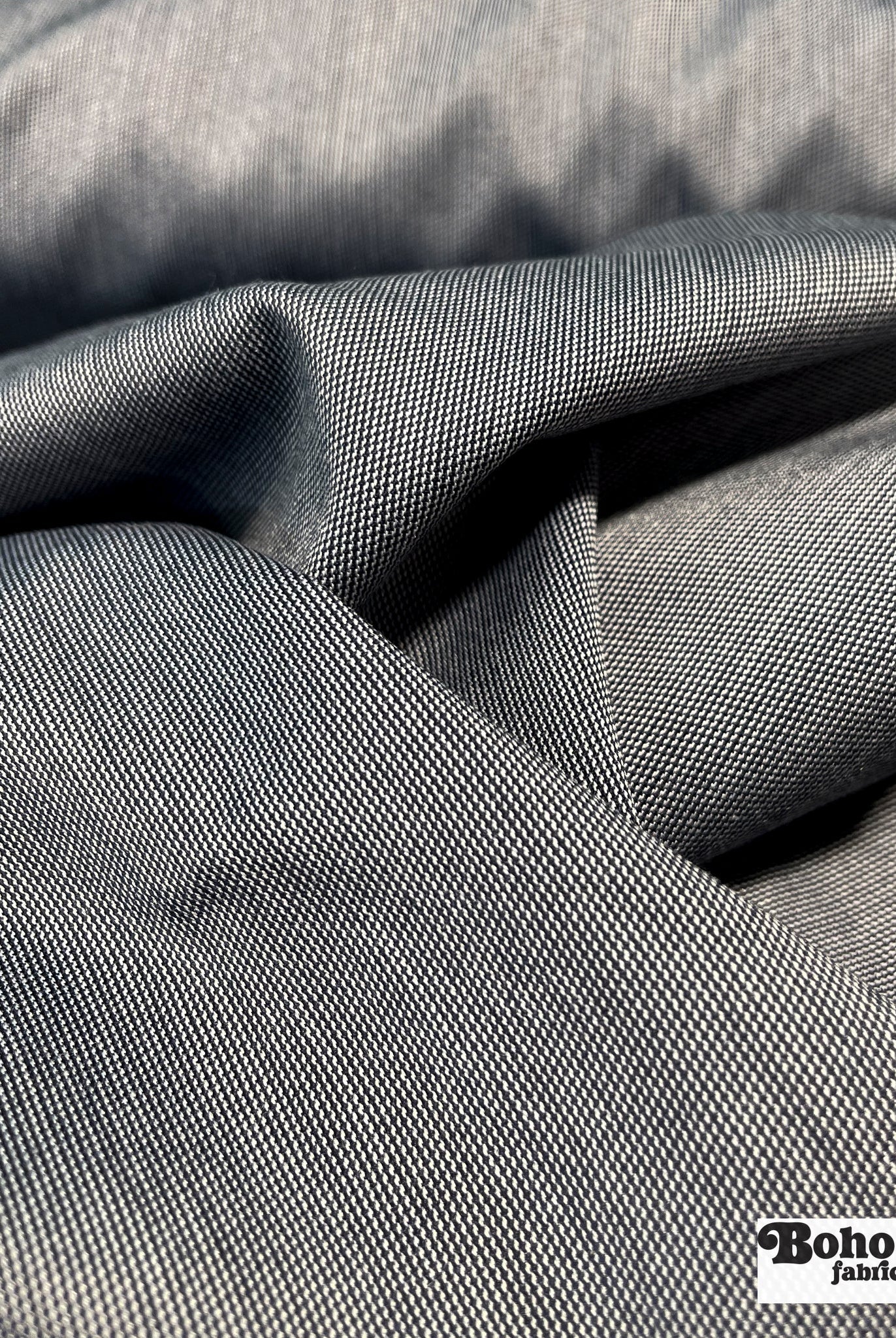 Navy Stretch Woven Fabric - Boho Fabrics - Stretch Woven Fabric