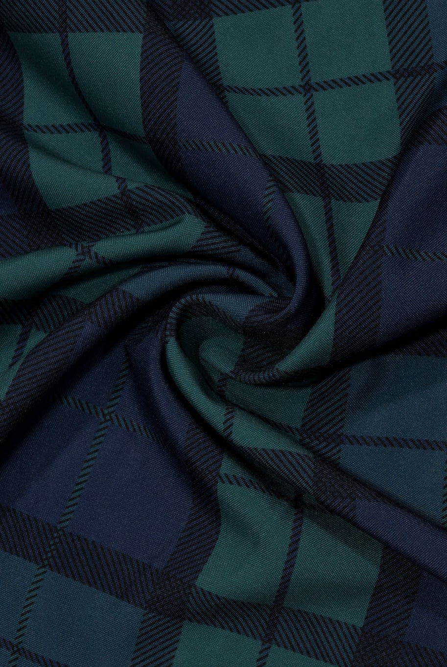 Navy & Teal Tartan Canvas Woven Fabric - Boho Fabrics - Canvas Fabric