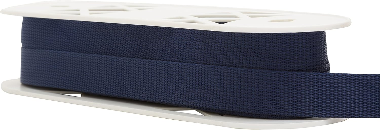 Navy Webbing Trim, 1 inch wide, Sold by the Yard. - Boho Fabrics - Trims
