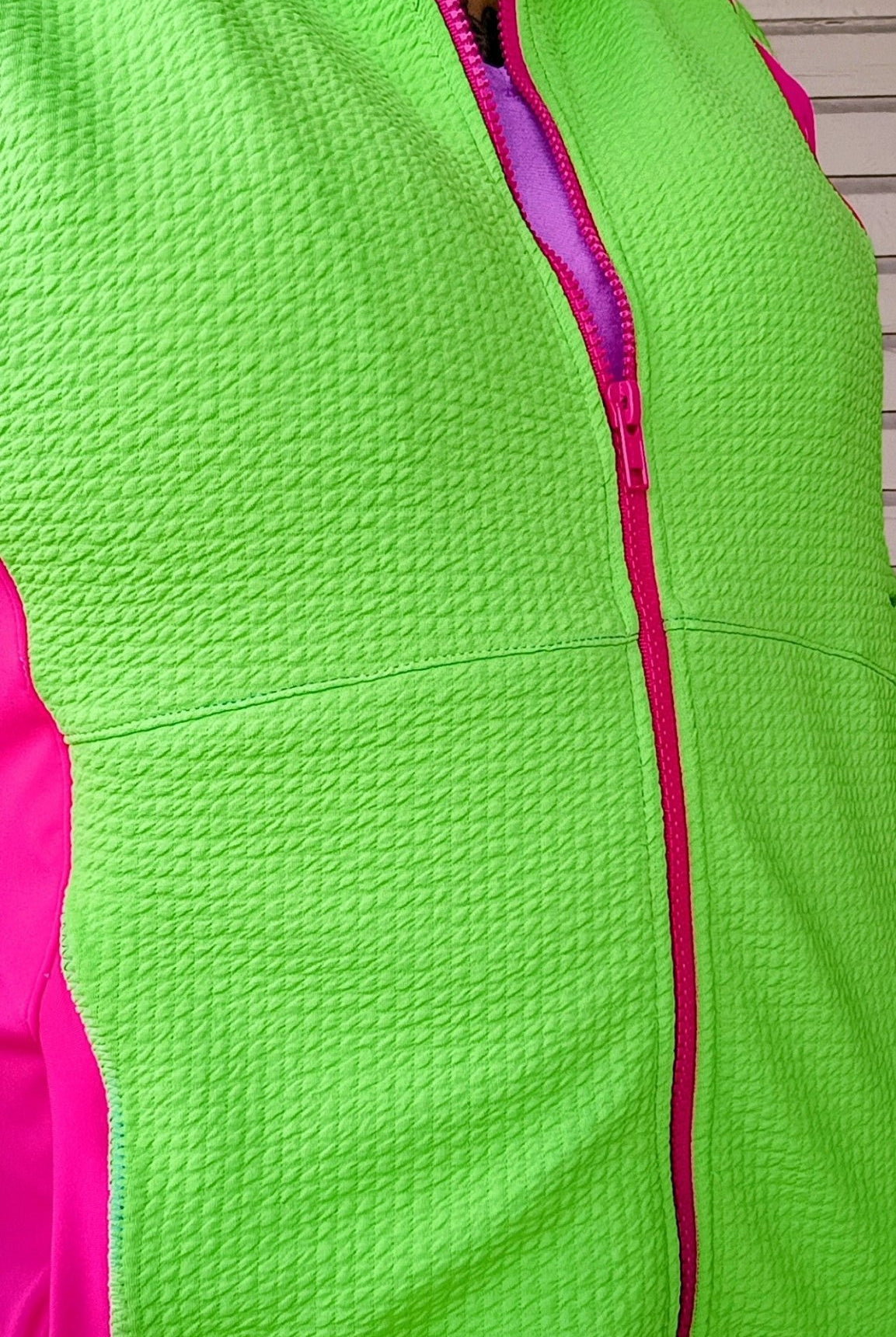 Neon Green, Polartec Power Air. Insulating Performance Knit Fabric - Boho Fabrics - Performance Fabrics