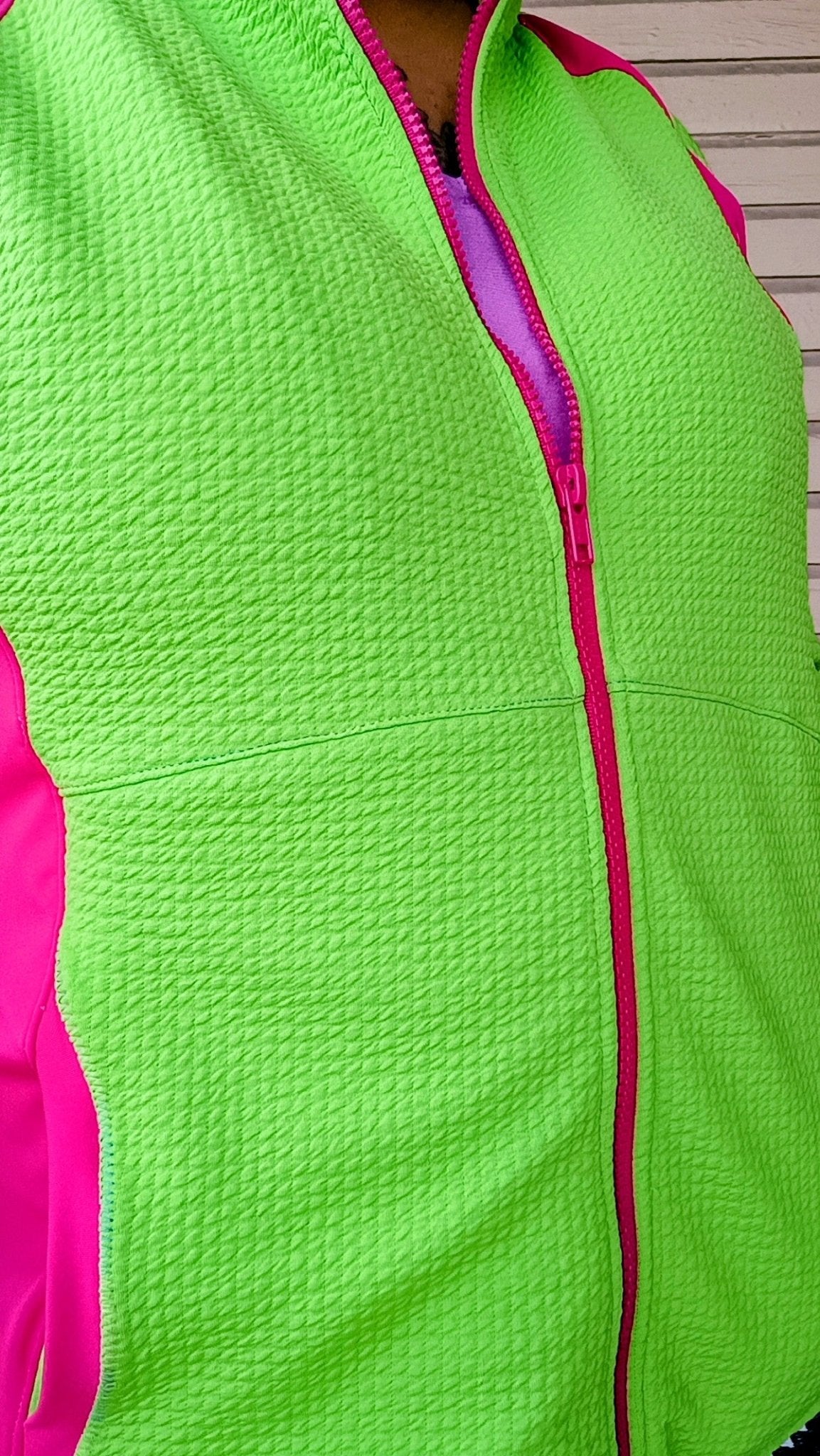 Neon Green, Polartec Power Air. Insulating Performance Knit Fabric - Boho Fabrics - Performance Fabrics
