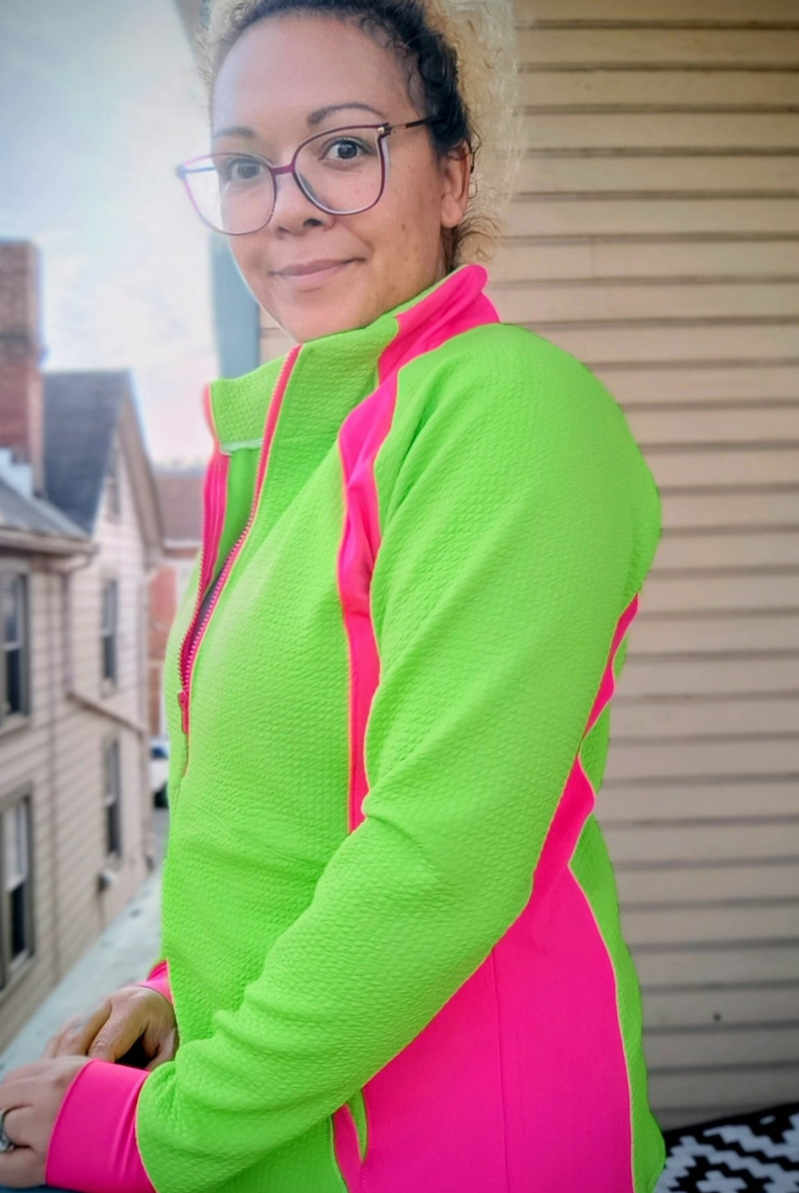 Neon Green, Polartec Power Air. Insulating Performance Knit Fabric - Boho Fabrics - Performance Fabrics