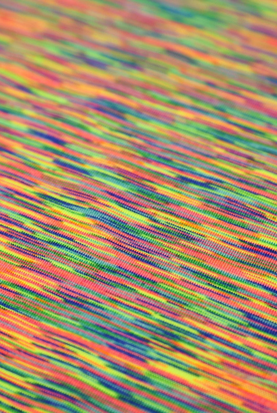 Neon Rainbow, Striated Athletic Knit Fabric - Boho Fabrics - Athletic Knit Fabric
