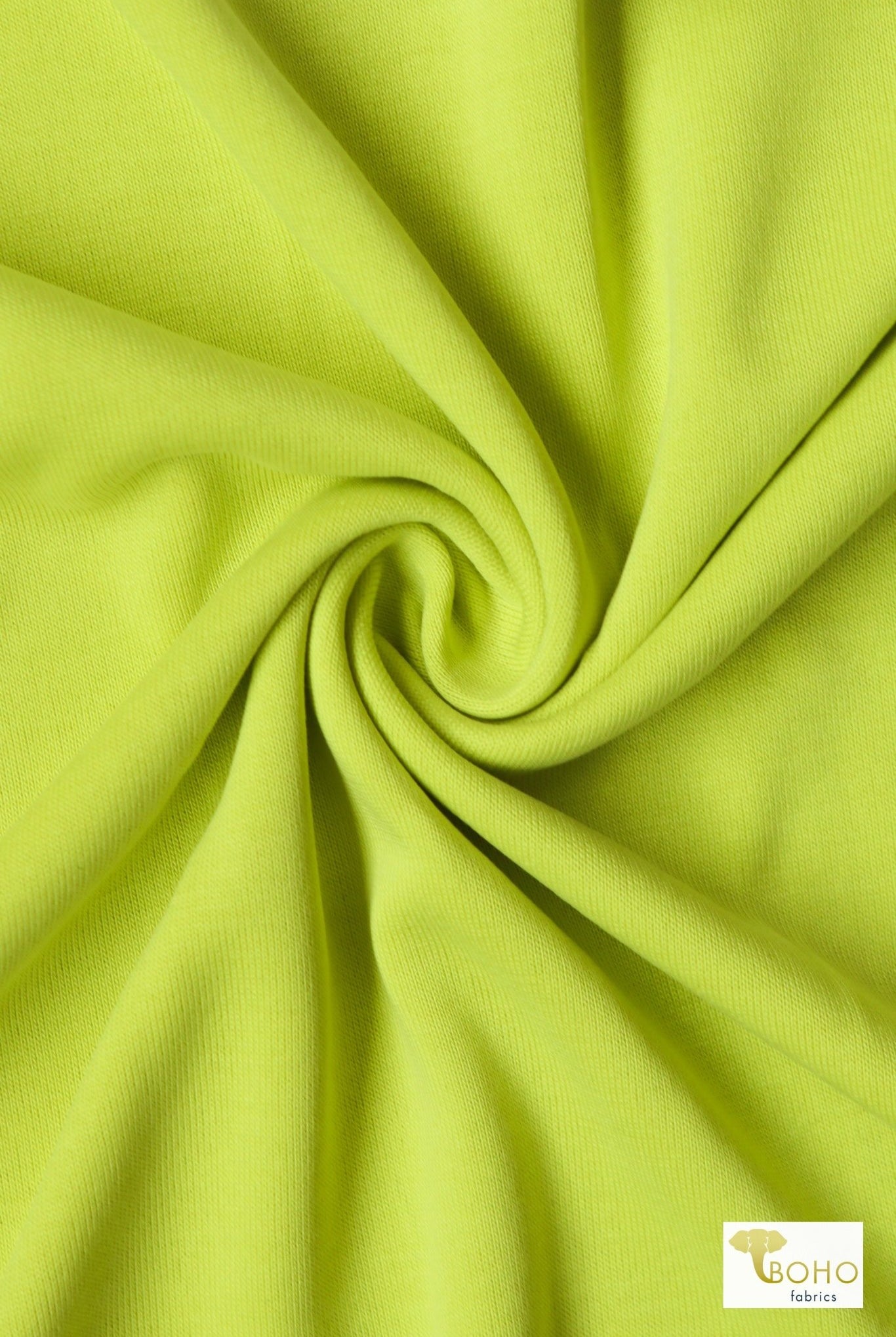 Neon Yellow, Solid Cupro Knit Fabric - Boho Fabrics - Cupro, Knit Fabric