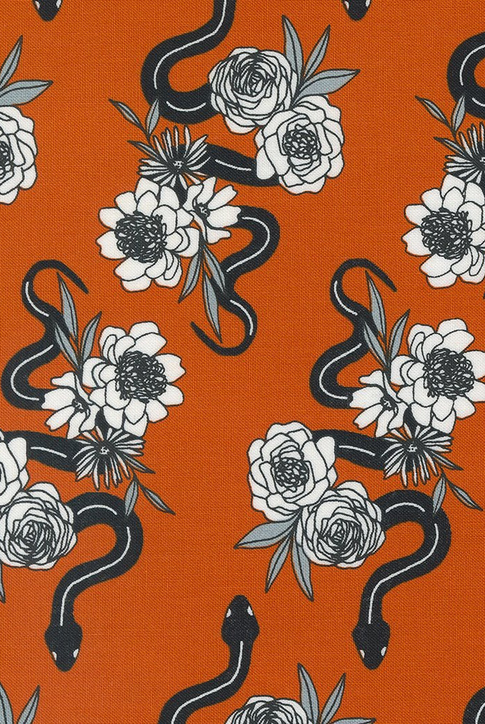 Noir in Pumpkin by Moda - 100% Cotton Quilting Fabric - 11542 14 - Boho Fabrics - Quilting Cotton, Woven