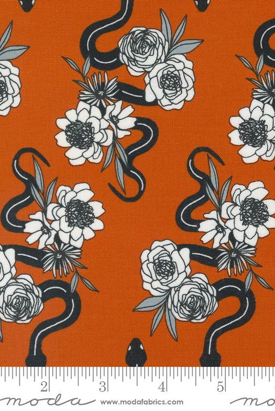Noir in Pumpkin by Moda - 100% Cotton Quilting Fabric - 11542 14 - Boho Fabrics - Quilting Cotton, Woven