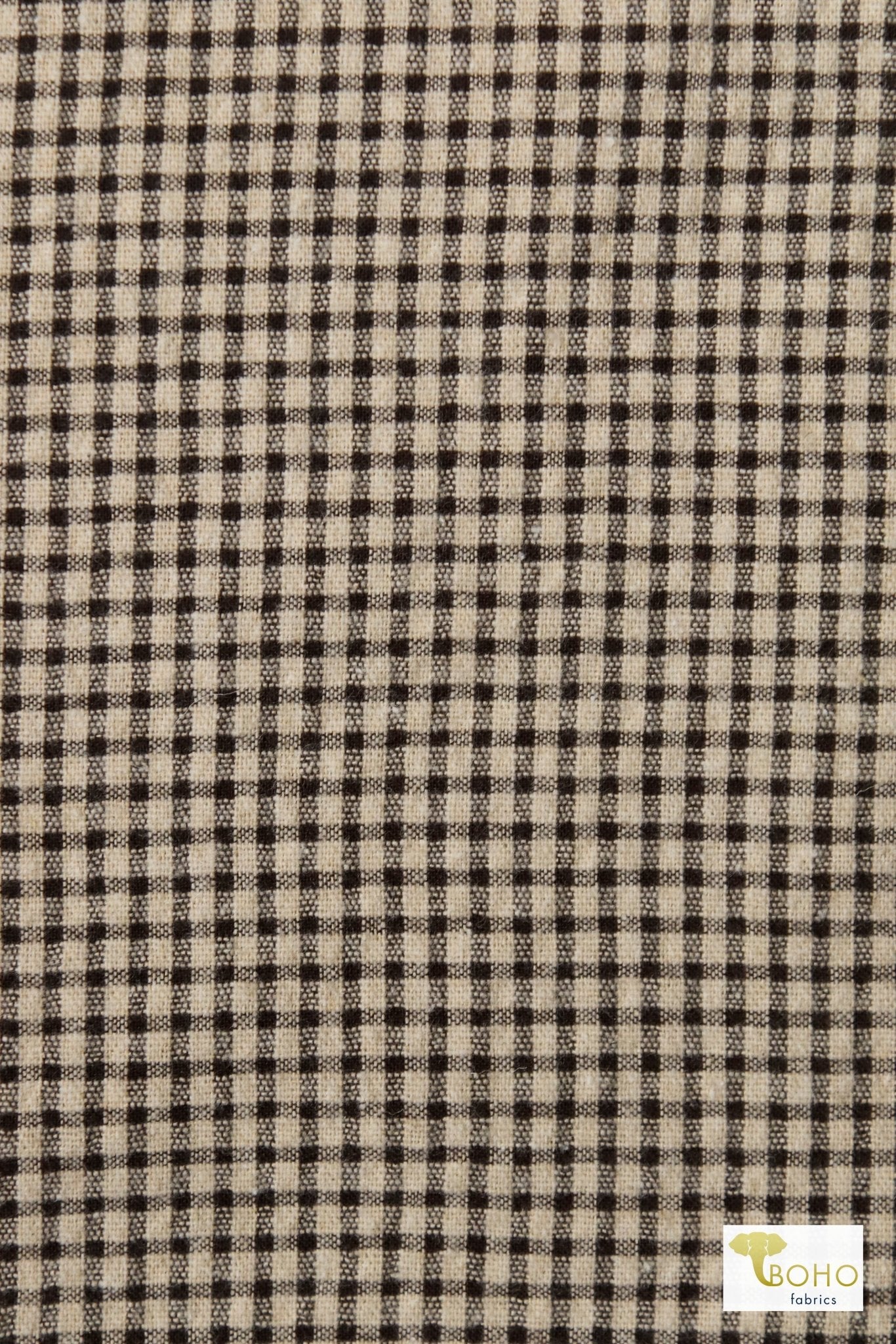 Oatmeal Plaid, Woven Fabric - Boho Fabrics