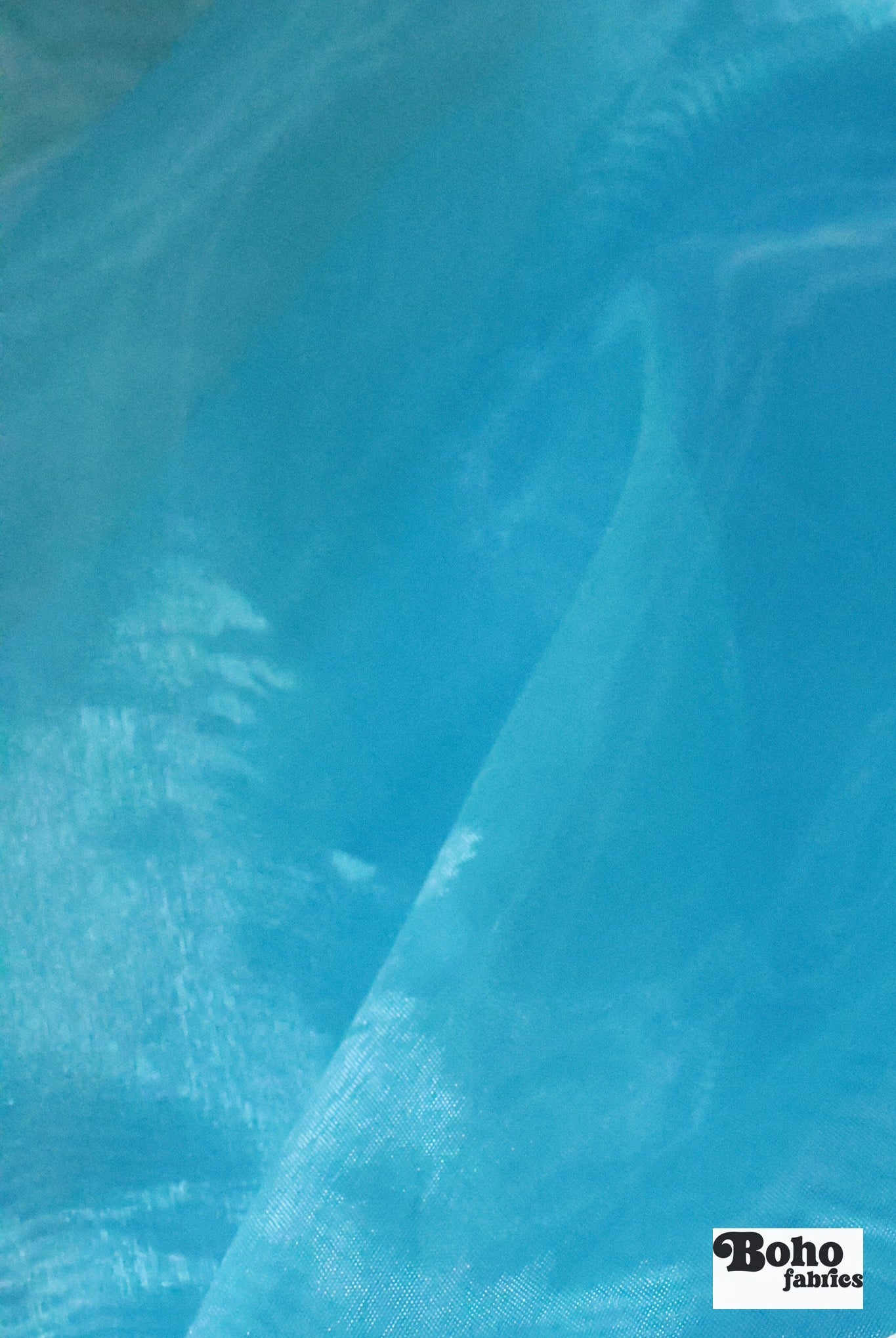 Ocean Blue, Organza Woven Fabric - Boho Fabrics - Organza, Woven Fabric