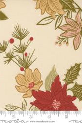 Old World Yuletide Eggshell Metallic by Moda - Metallic Cotton Fabric - 45620 11M - Boho Fabrics - Quilting Cotton, Woven