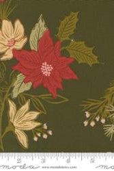 Old World Yuletide Pine Metallic by Moda - Metallic Cotton Fabric - 45620 22M - Boho Fabrics - Quilting Cotton, Woven