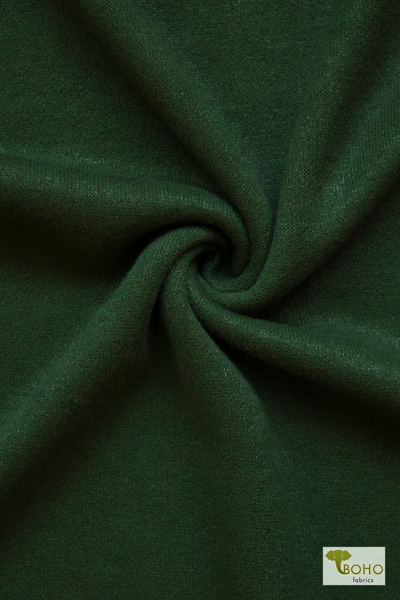 Olive Solid, Luxe Heavyweight Sweater Knit. - Boho Fabrics - Sweater Solids, Knit Fabric