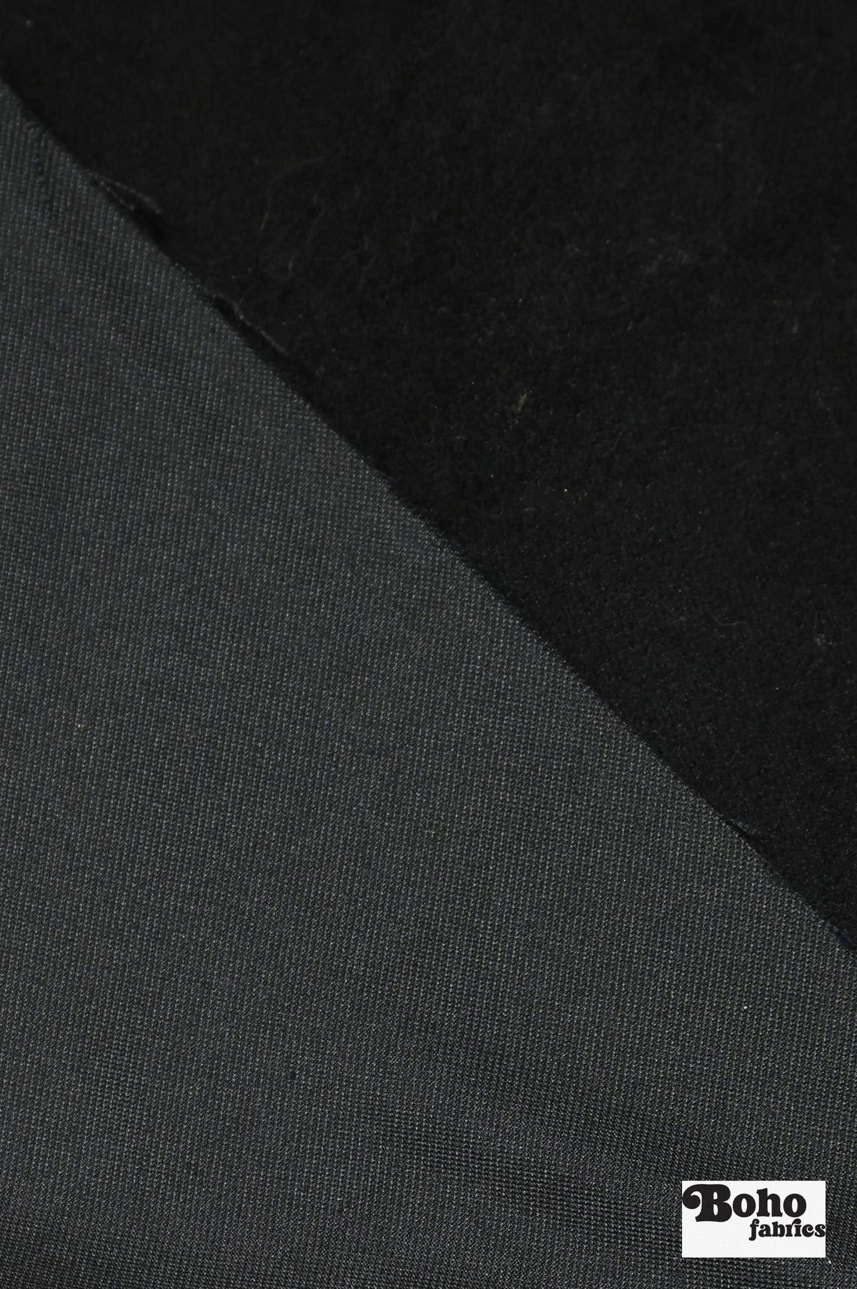 Onyx Black, Velveteen Woven Fabric - Boho Fabrics - Home Dec. & Upholstery Fabric