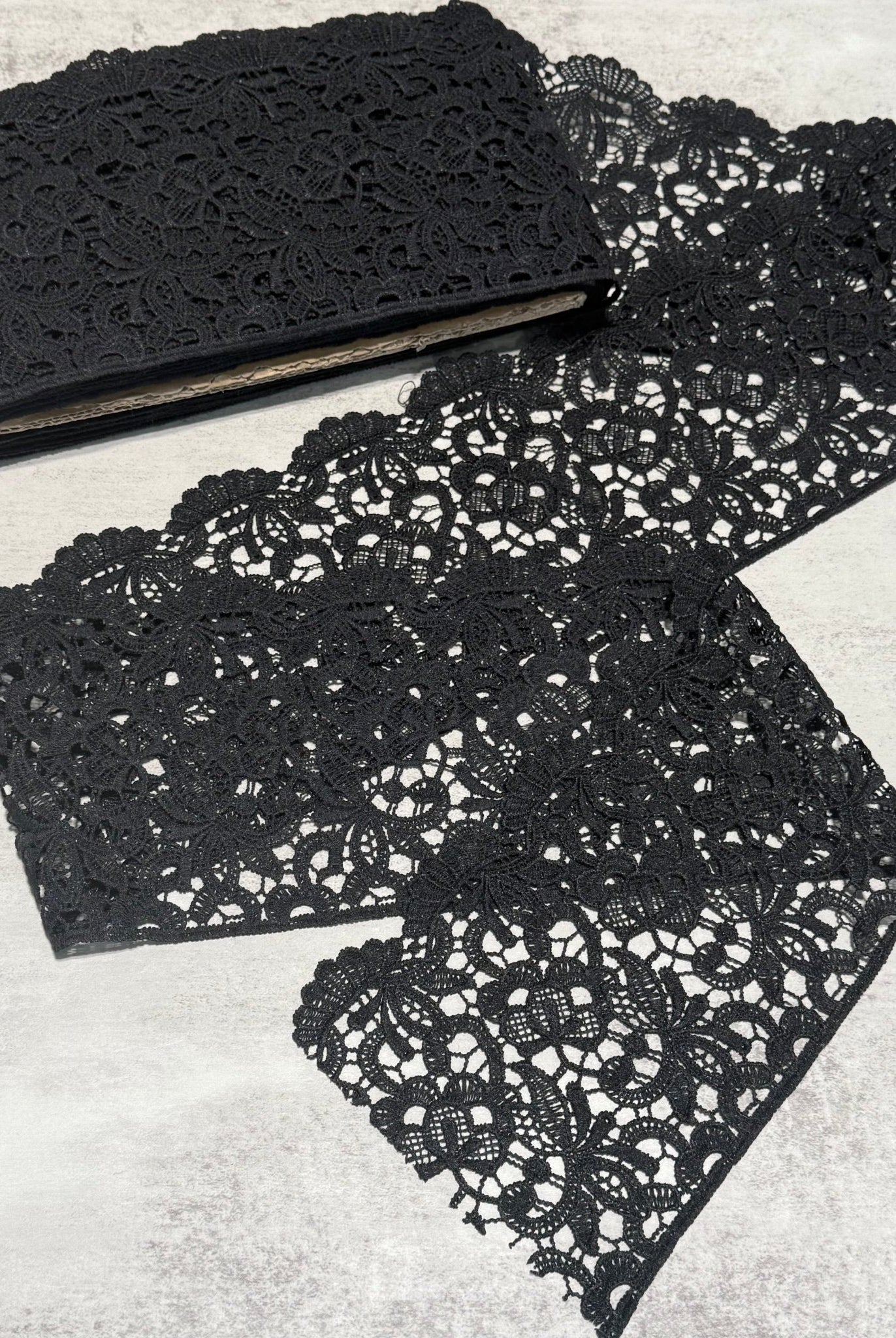 OnyxLuxe Vintage Lace Trim, 5.75” Sold by the Yard (Trim - 188) - Boho Fabrics - Trims