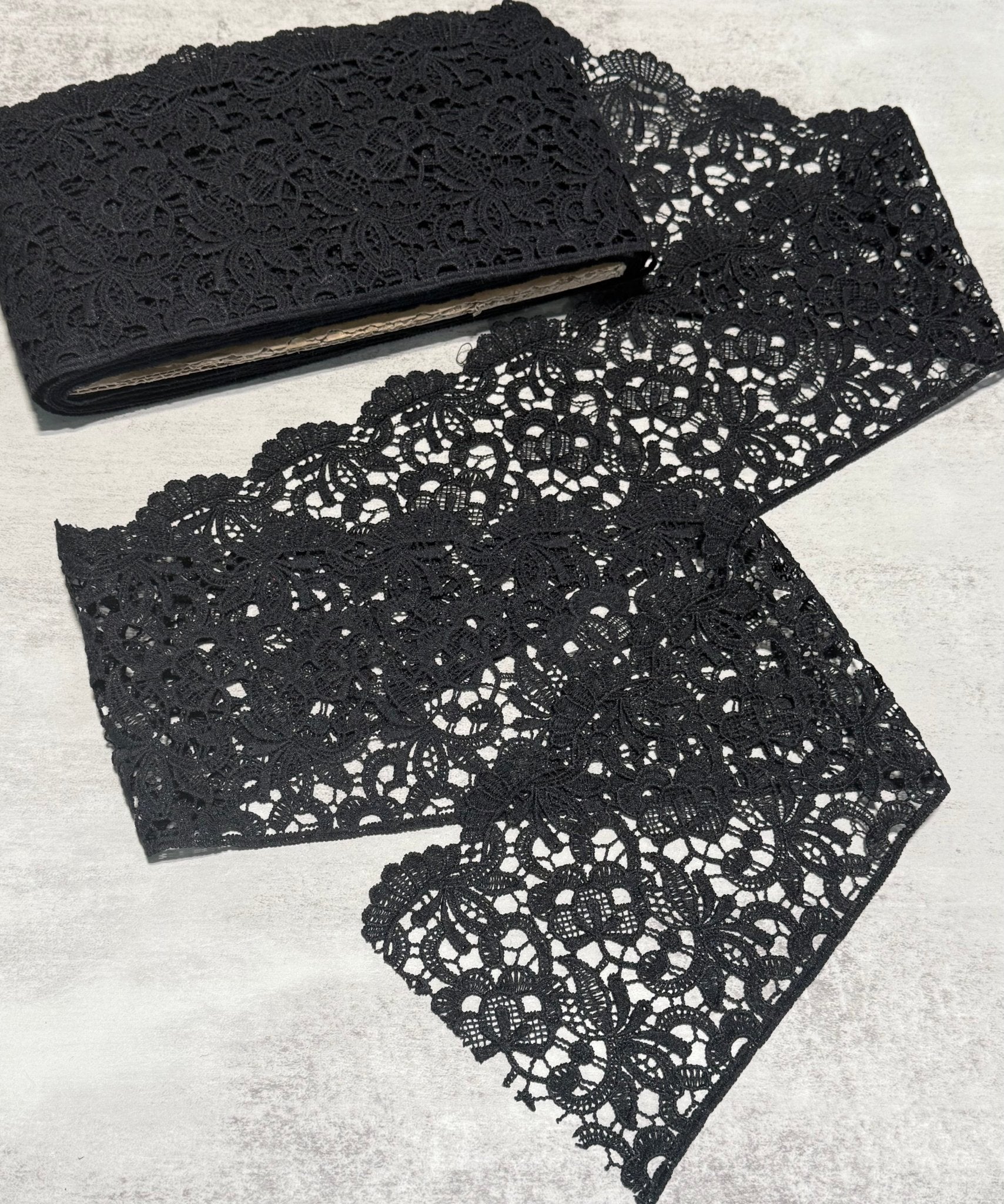OnyxLuxe Vintage Lace Trim, 5.75” Sold by the Yard (Trim - 188) - Boho Fabrics - Trims