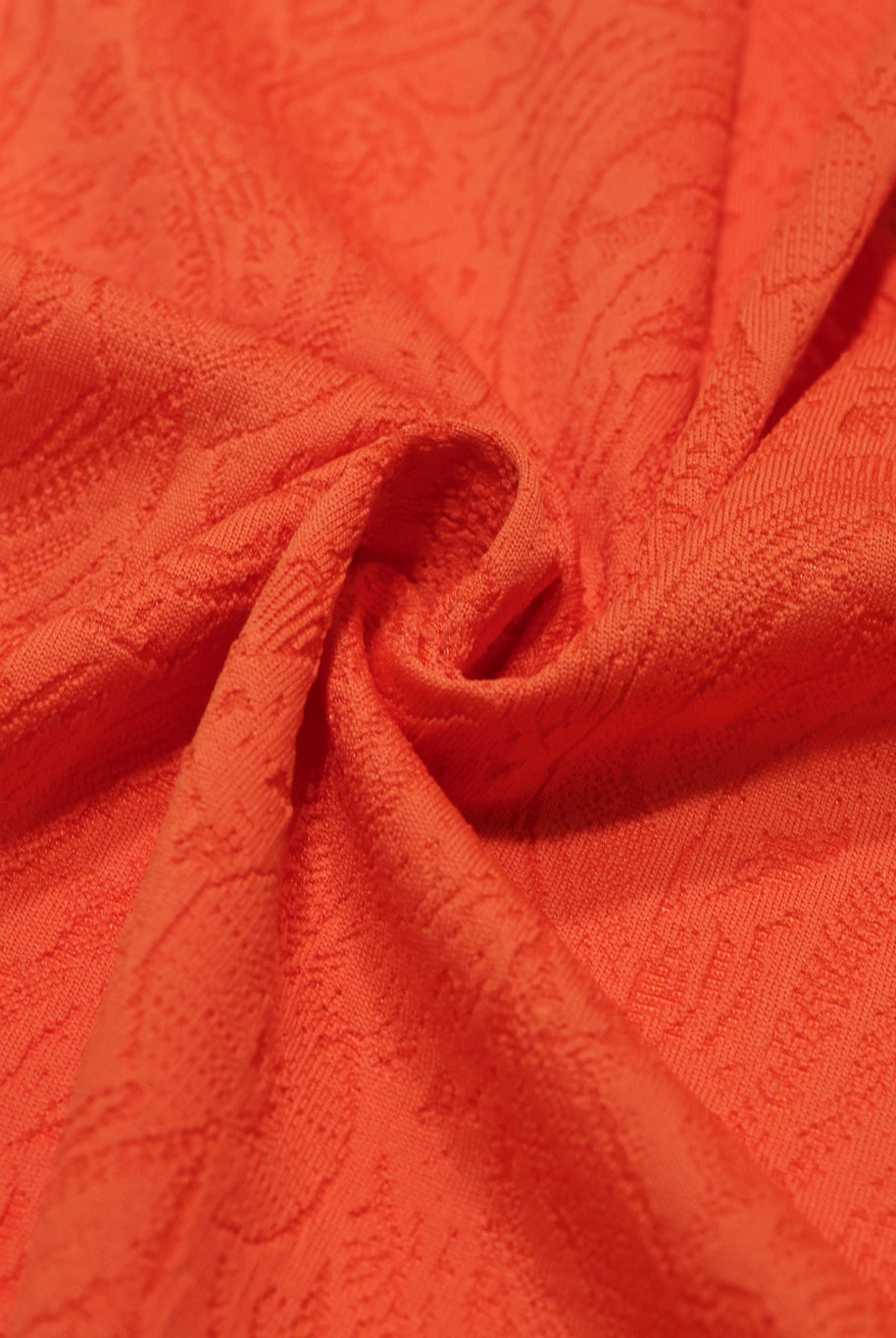 Orange Paisley Jacquard Knit Fabric - Boho Fabrics - Jacquard Knit Fabric