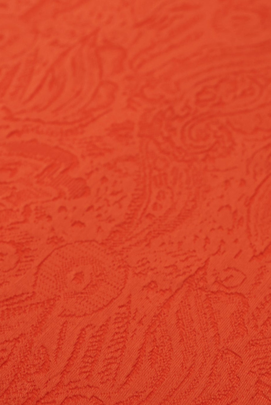 Orange Paisley Jacquard Knit Fabric - Boho Fabrics - Jacquard Knit Fabric