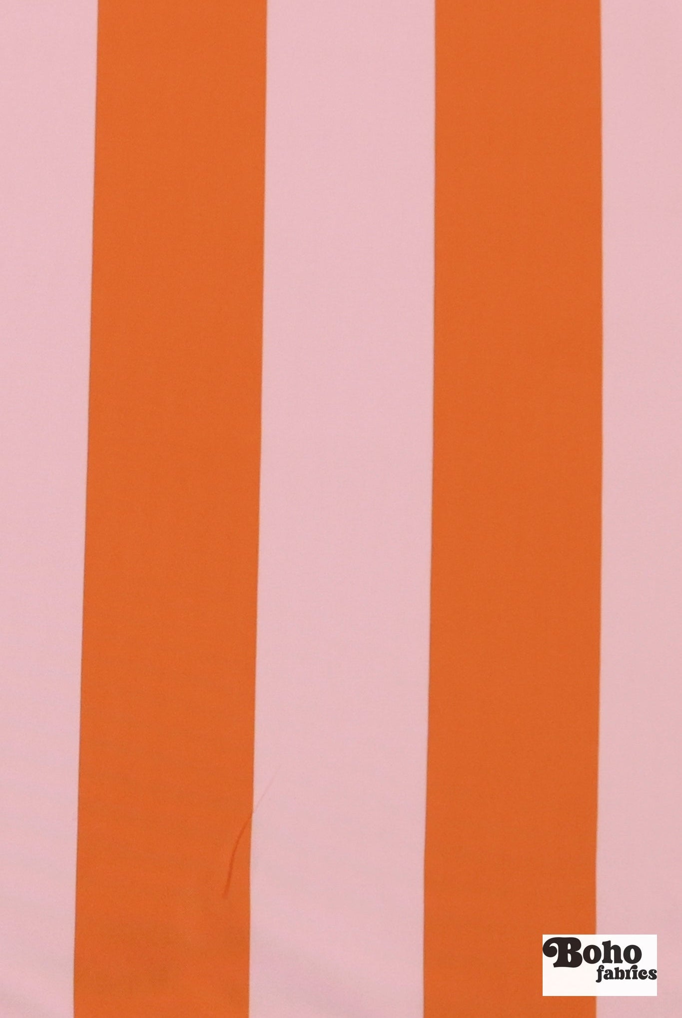 Orange & Pink, 3" Wide Striped Canvas Woven Fabric - Boho Fabrics - Canvas Fabric