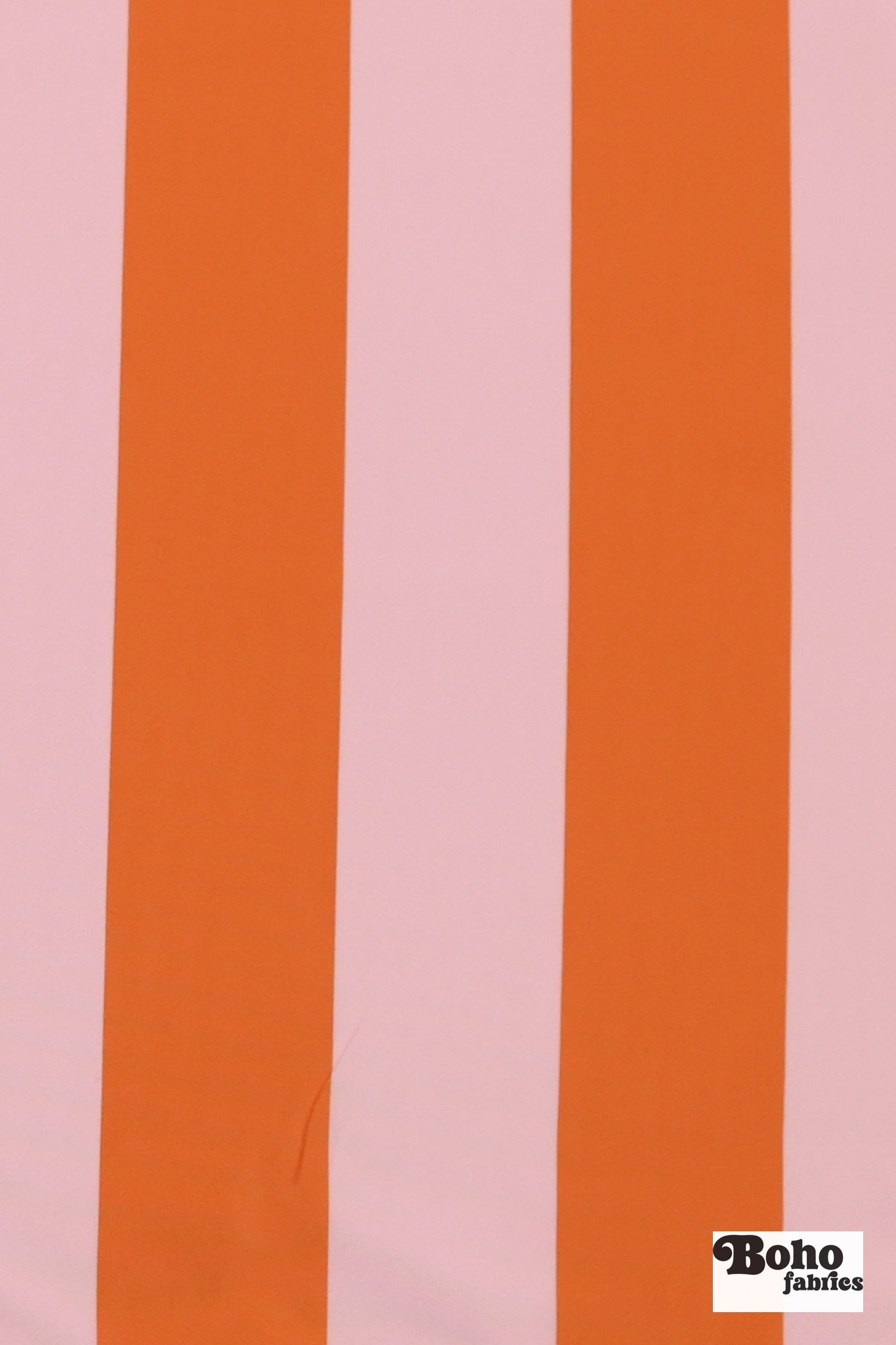Orange & Pink, 3" Wide Striped Canvas Woven Fabric - Boho Fabrics - Canvas Fabric