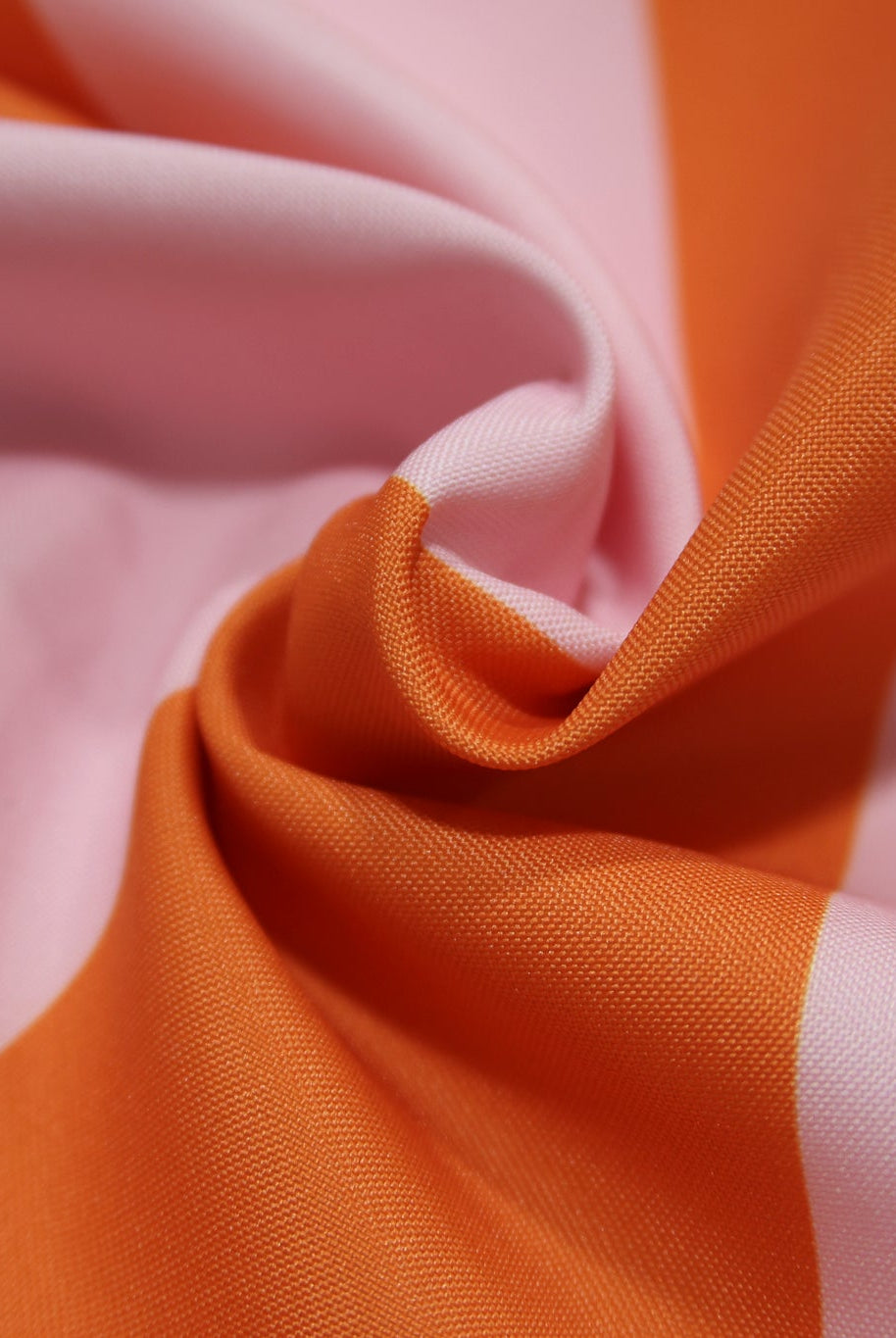 Orange & Pink, 3" Wide Striped Canvas Woven Fabric - Boho Fabrics - Canvas Fabric