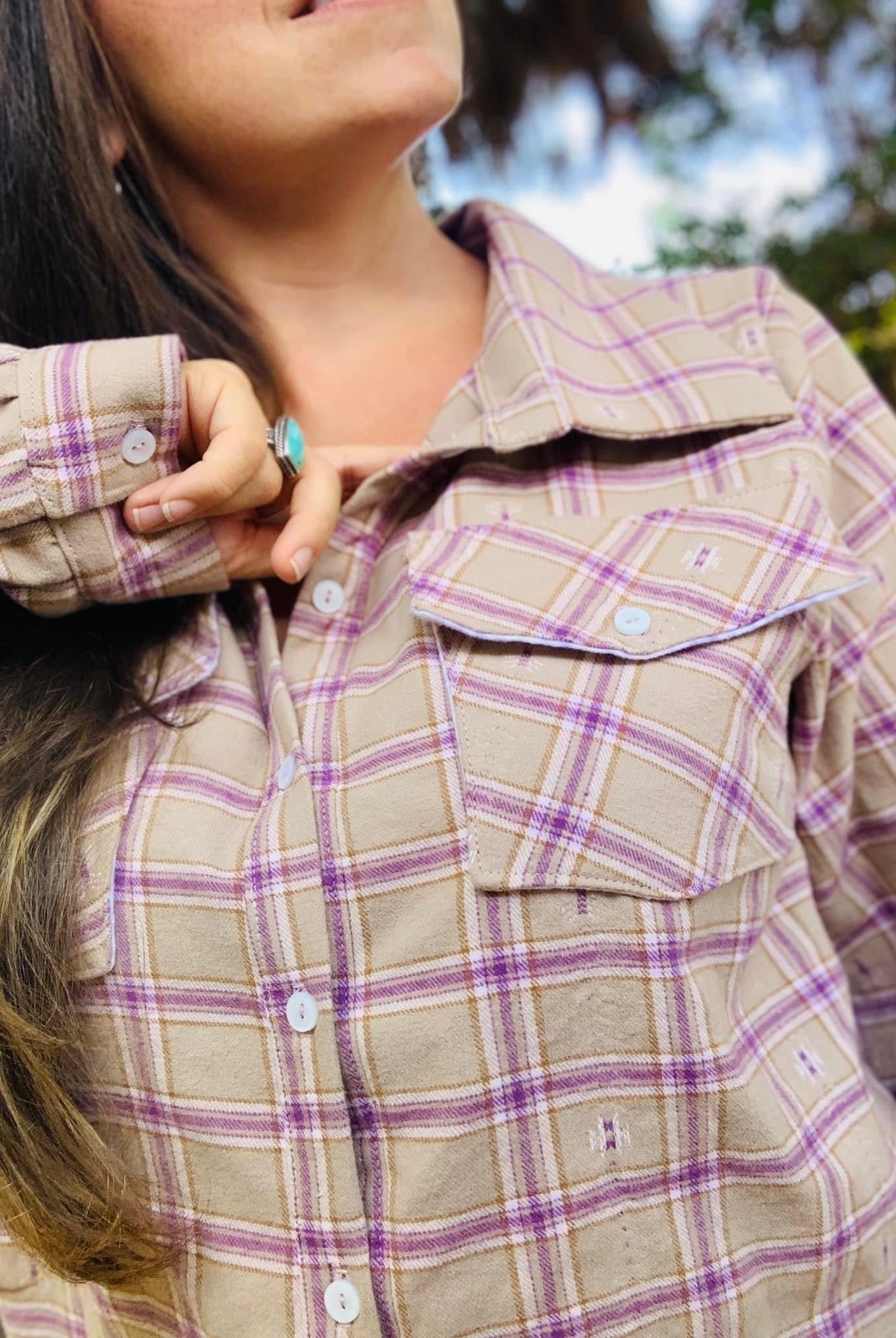 Orchid - Desert Dobby, Woven Cotton Flannel - Boho Fabrics